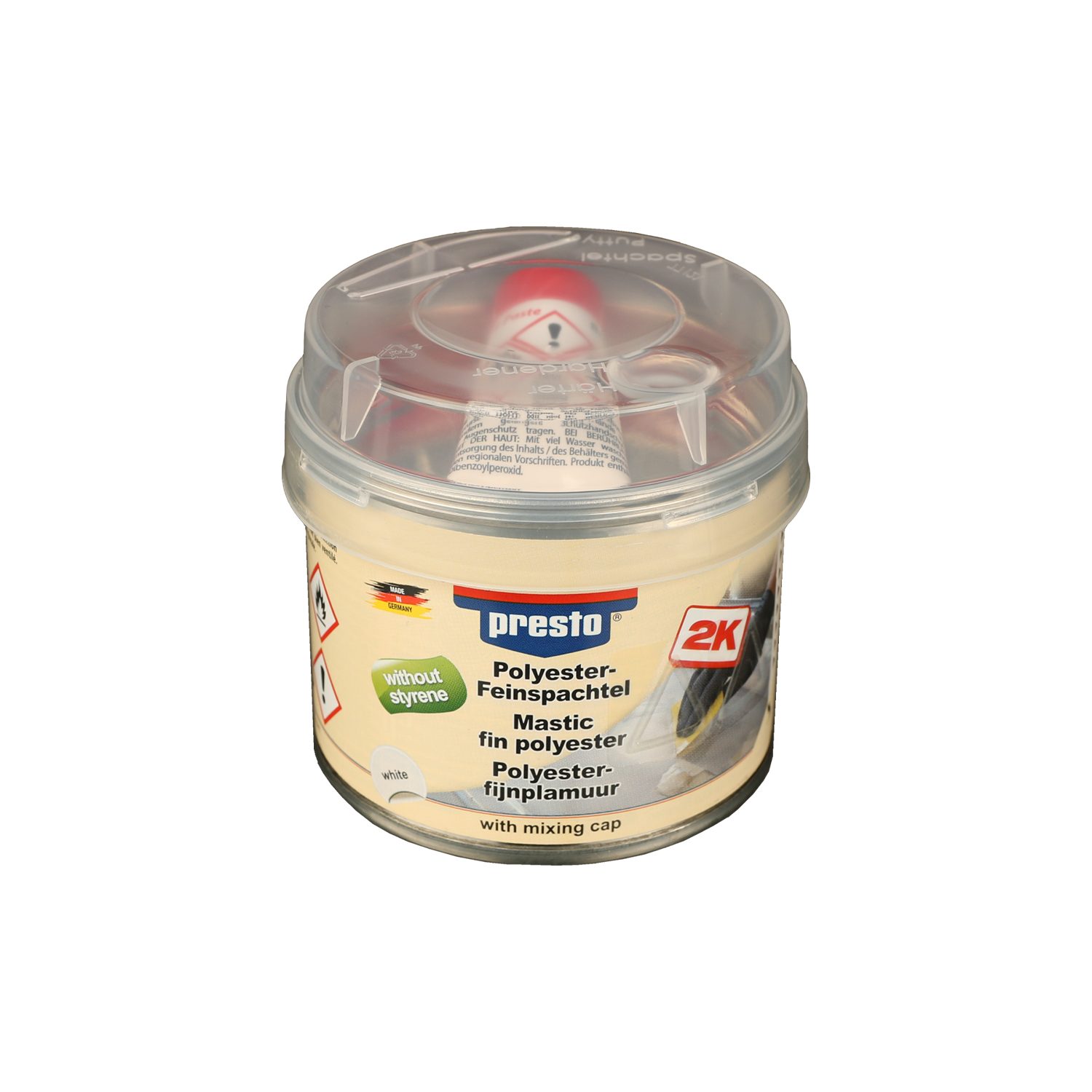 Presto Spachtelmasse 2K Polyester Feinspachtel styrolfrei hochelastisch + Härter