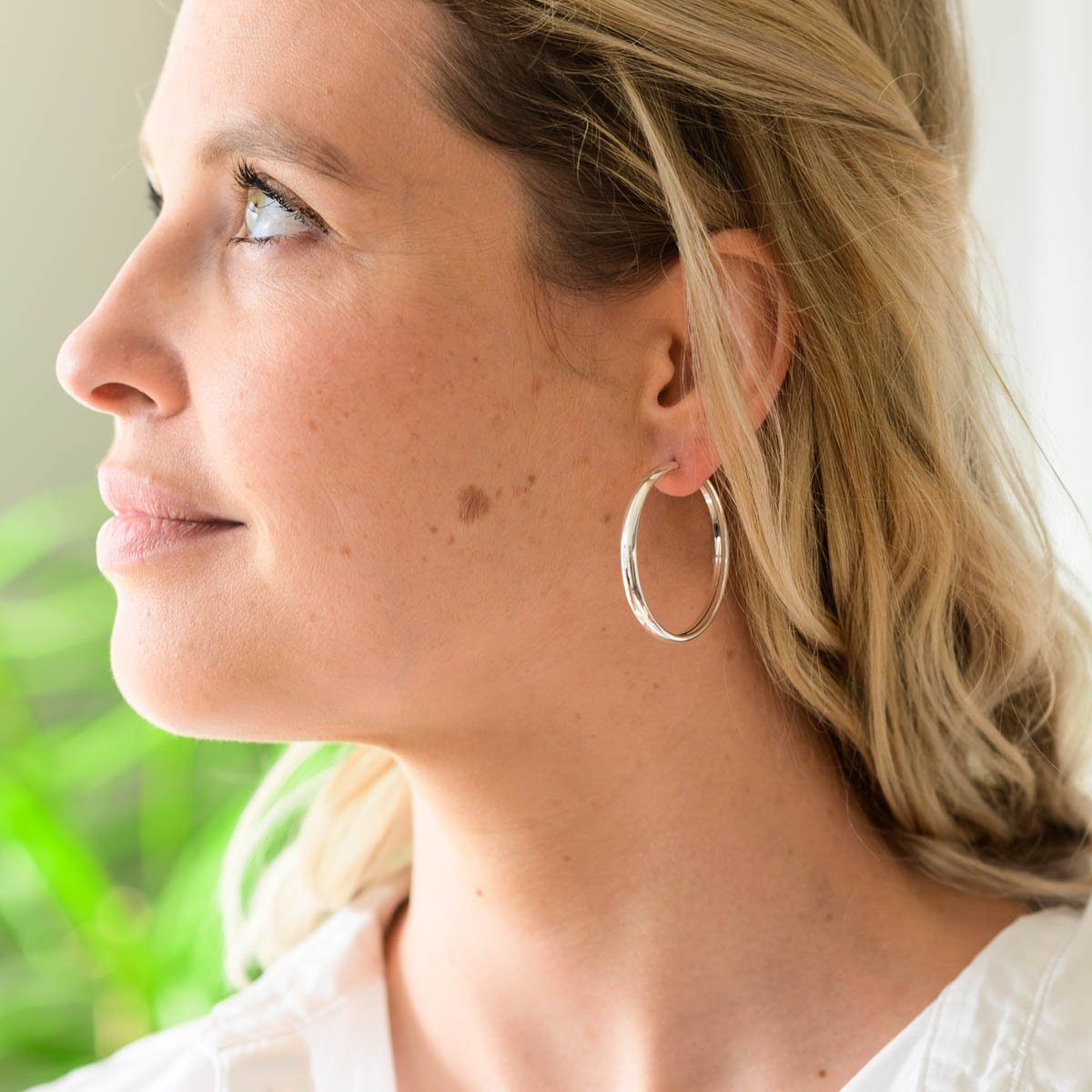 Materia Paar Creolen Damen breit Ø40mm SO-131, aus 925 Sterling Silber günstig online kaufen