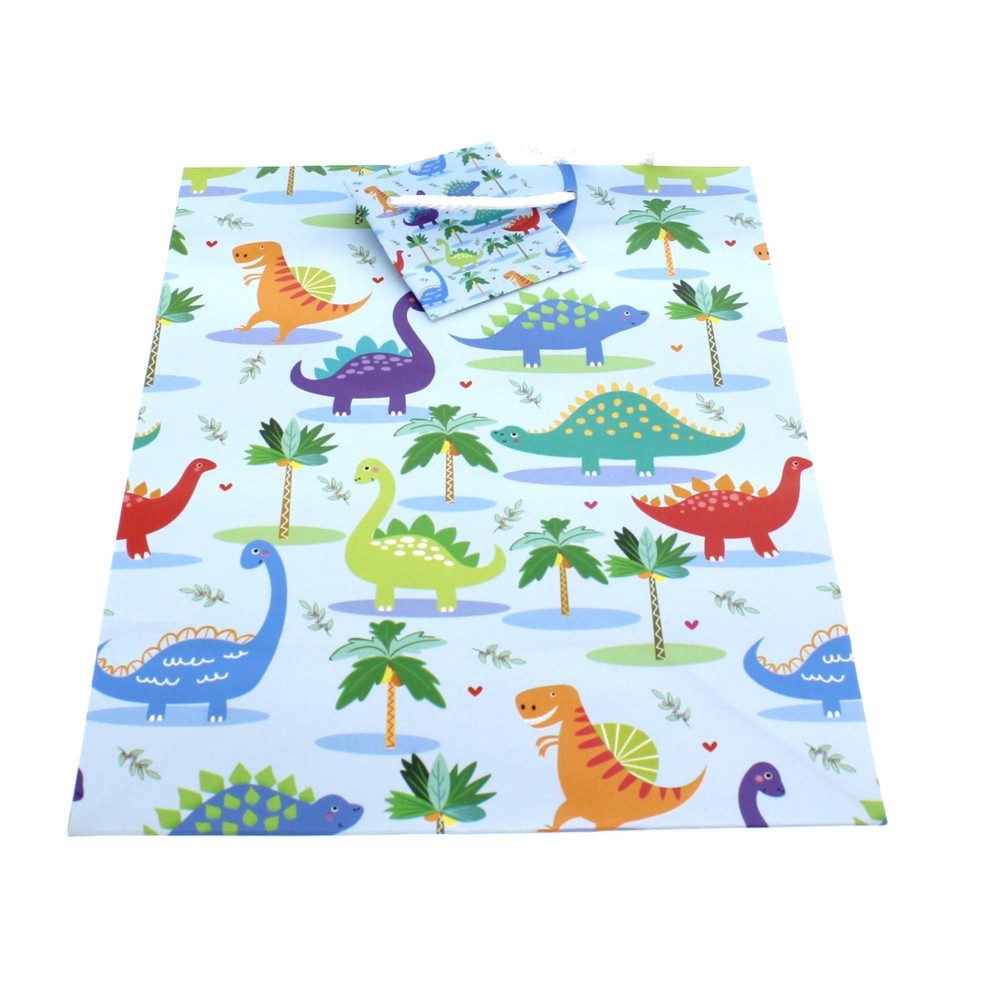 MICA Geschenkbox Geschenktasche - Dinosaurier - ca. 17,5 x 9,5 x 22,5 cm