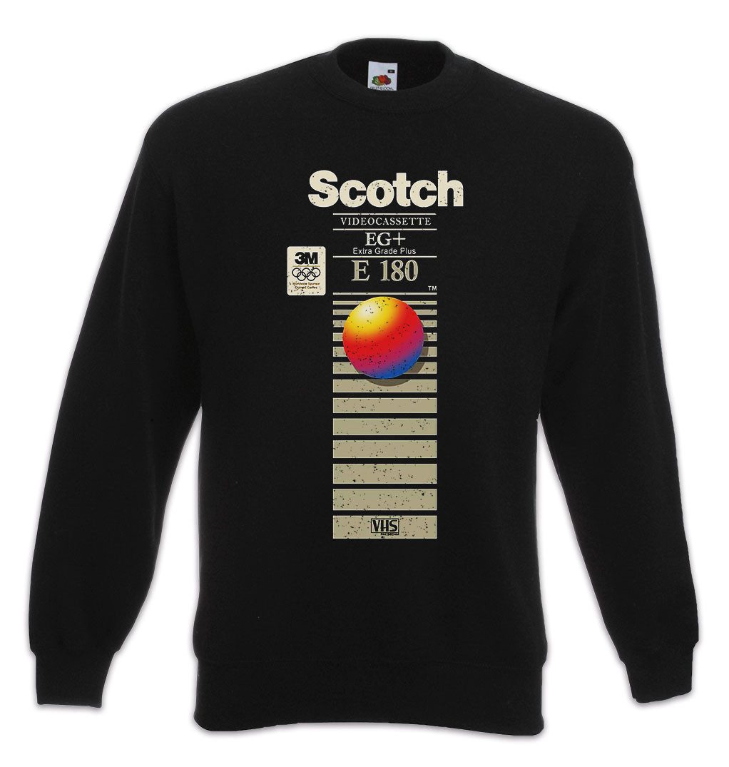 Sweatshirt E180 Videocassette Sweatshirt Retro Vintage VHS Tape ScotchKassette