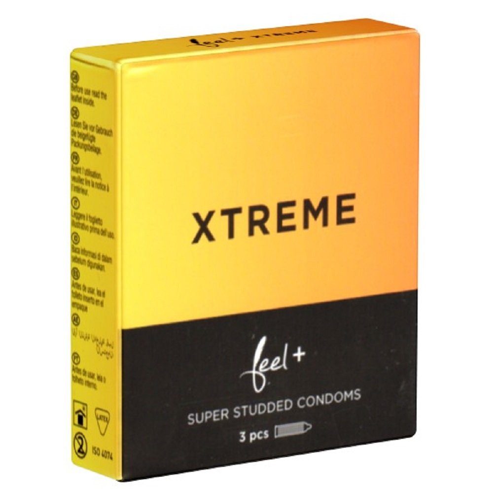 Feel Kondome Xtreme - mit Supernoppen-Struktur Packung mit, 3 St., extrem genoppte Kondome mit innovativer Orgasmus-Struktur