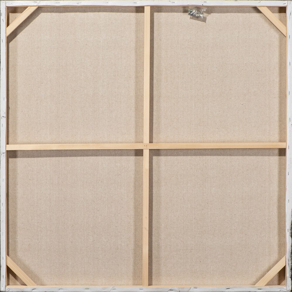 ArtUniverse Gemälde Farbkomposition in Dunkelblau und Gold 100x100cm, Abstrakt in Blau Gold