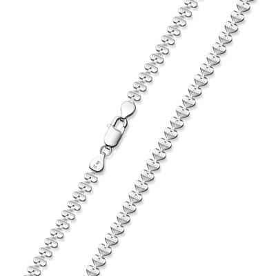 Materia Collier Damen Silber Herzkette 5mm breit 42-70cm K93, 925 Sterling Silber