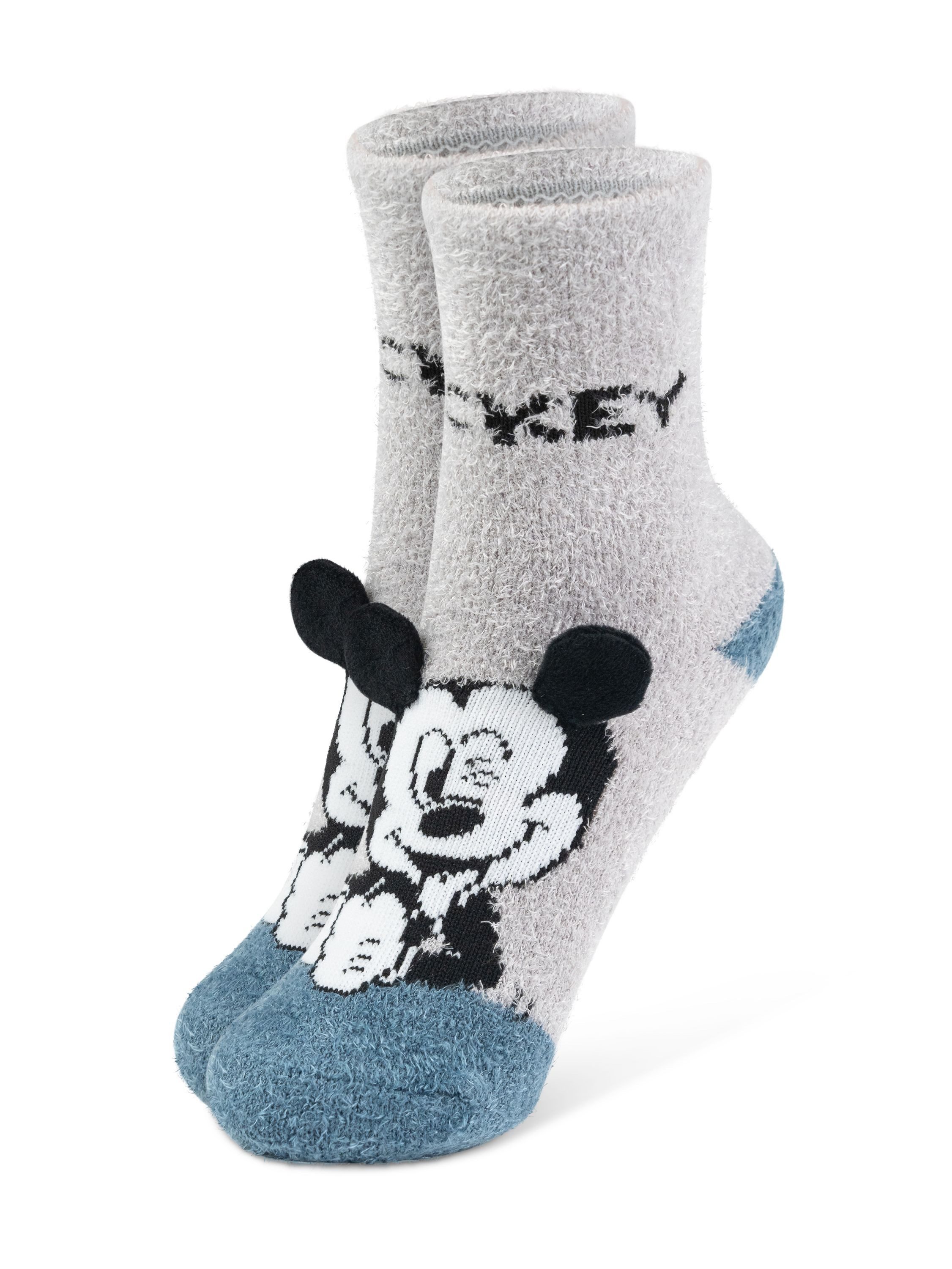 United Labels® Socken Mickey Mouse 3D ABS Kuschelsocken Stoppersocken Socken (2er Pack)