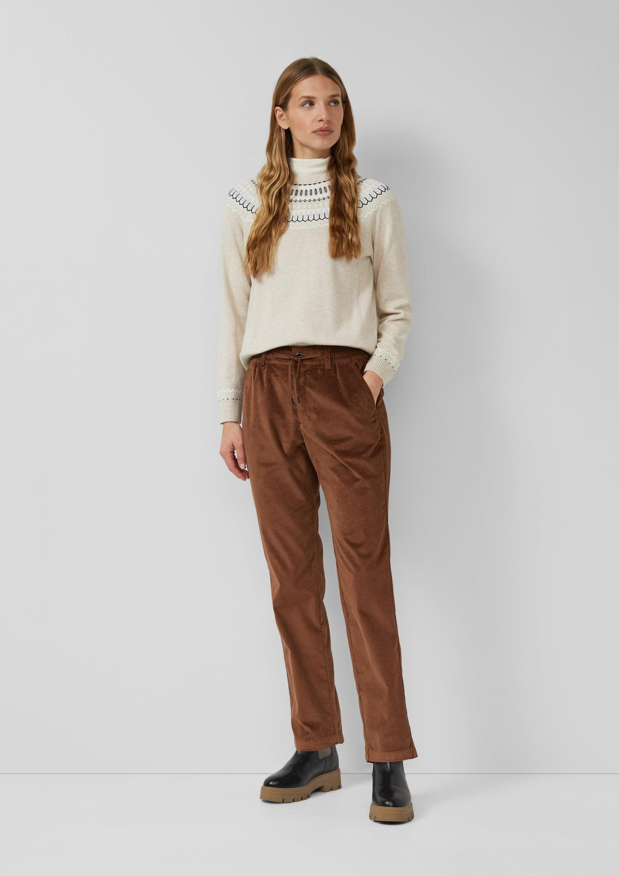 s.Oliver Chinos Hose Feincordhose mit Elastikbund