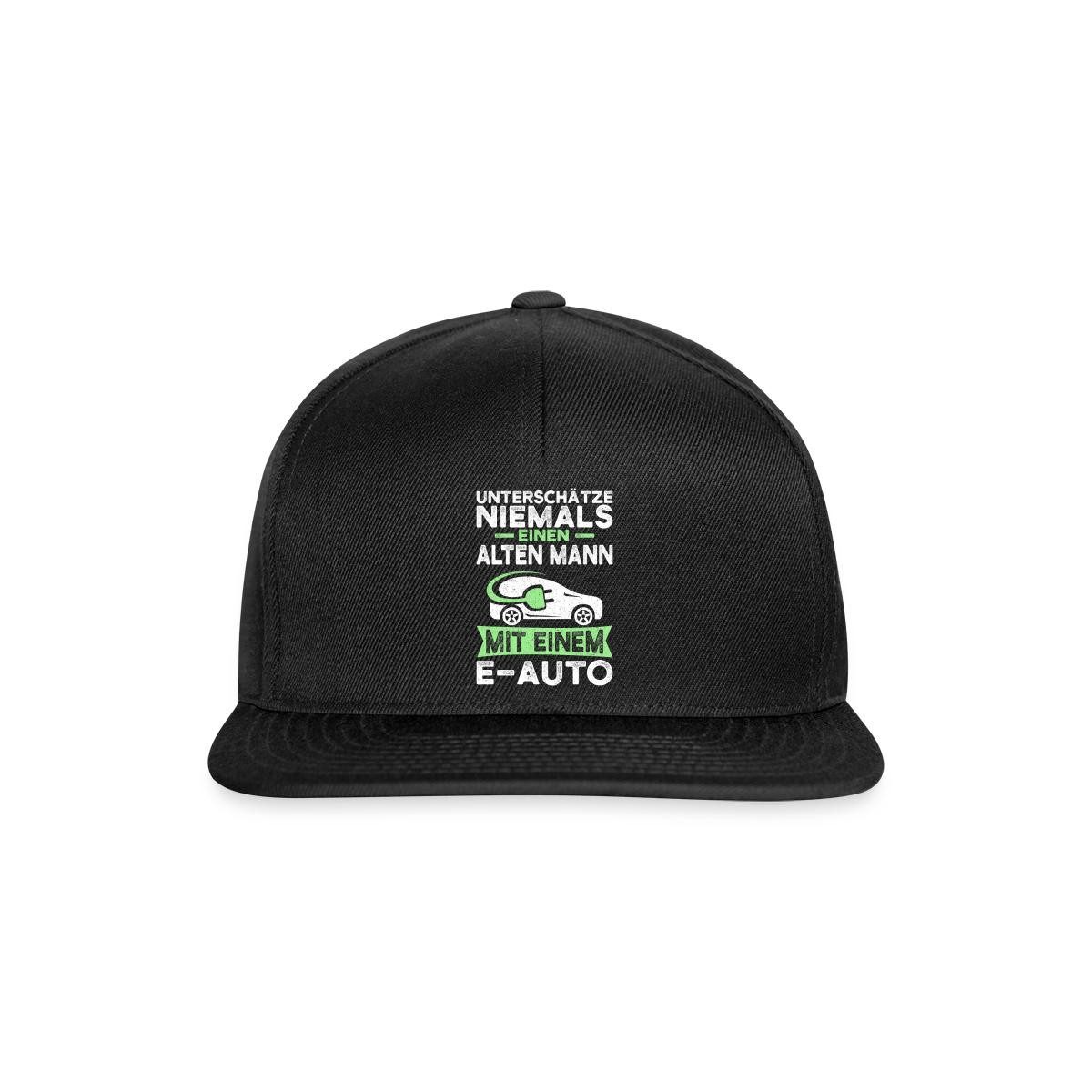 Spreadshirt Snapback Cap Unterschätze Niemals Alten Mann Mit E Auto Snapback Cap (1-St)