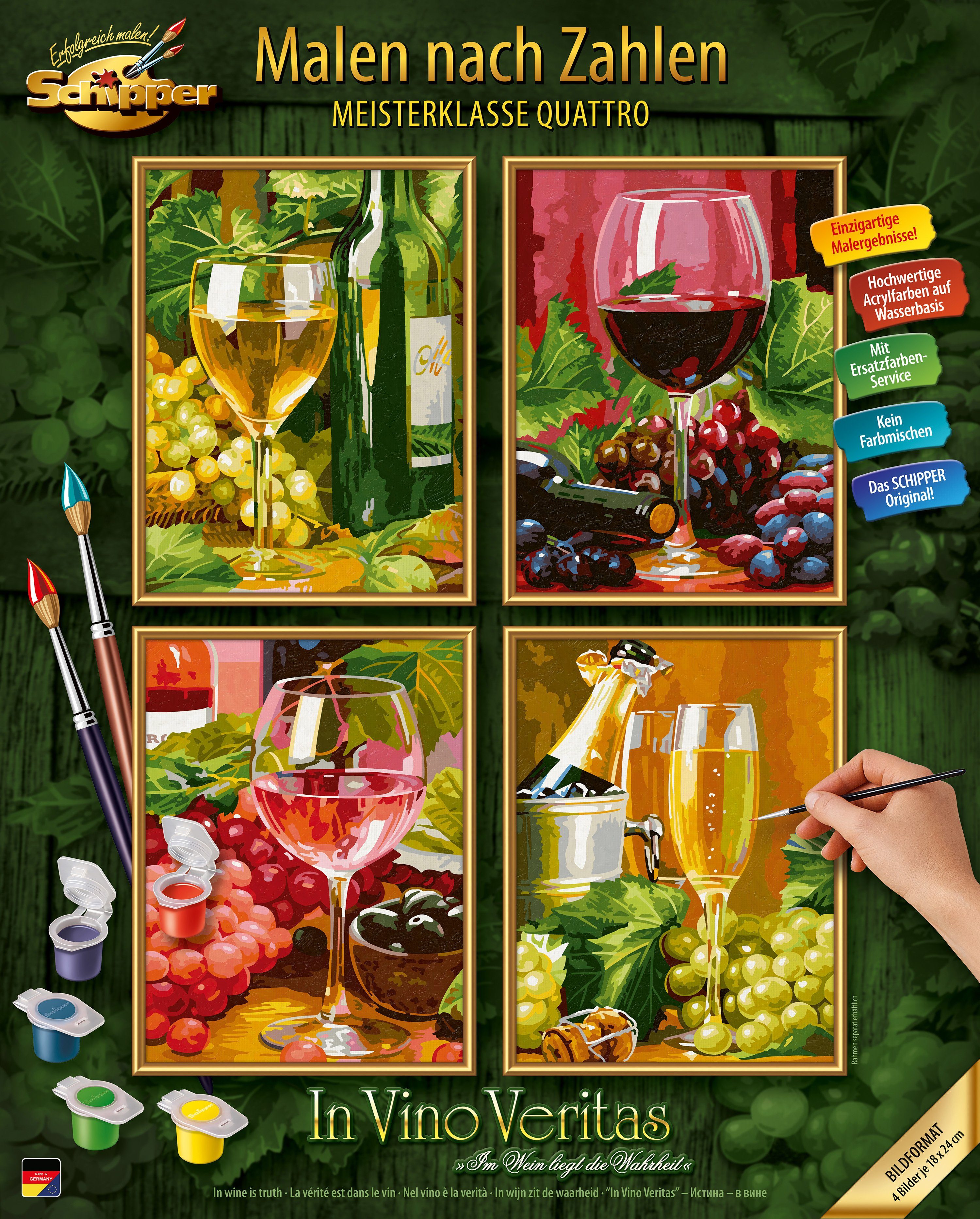 Schipper Malen nach Zahlen Meisterklasse Quattro - In Vino Veritas, Made in Germany