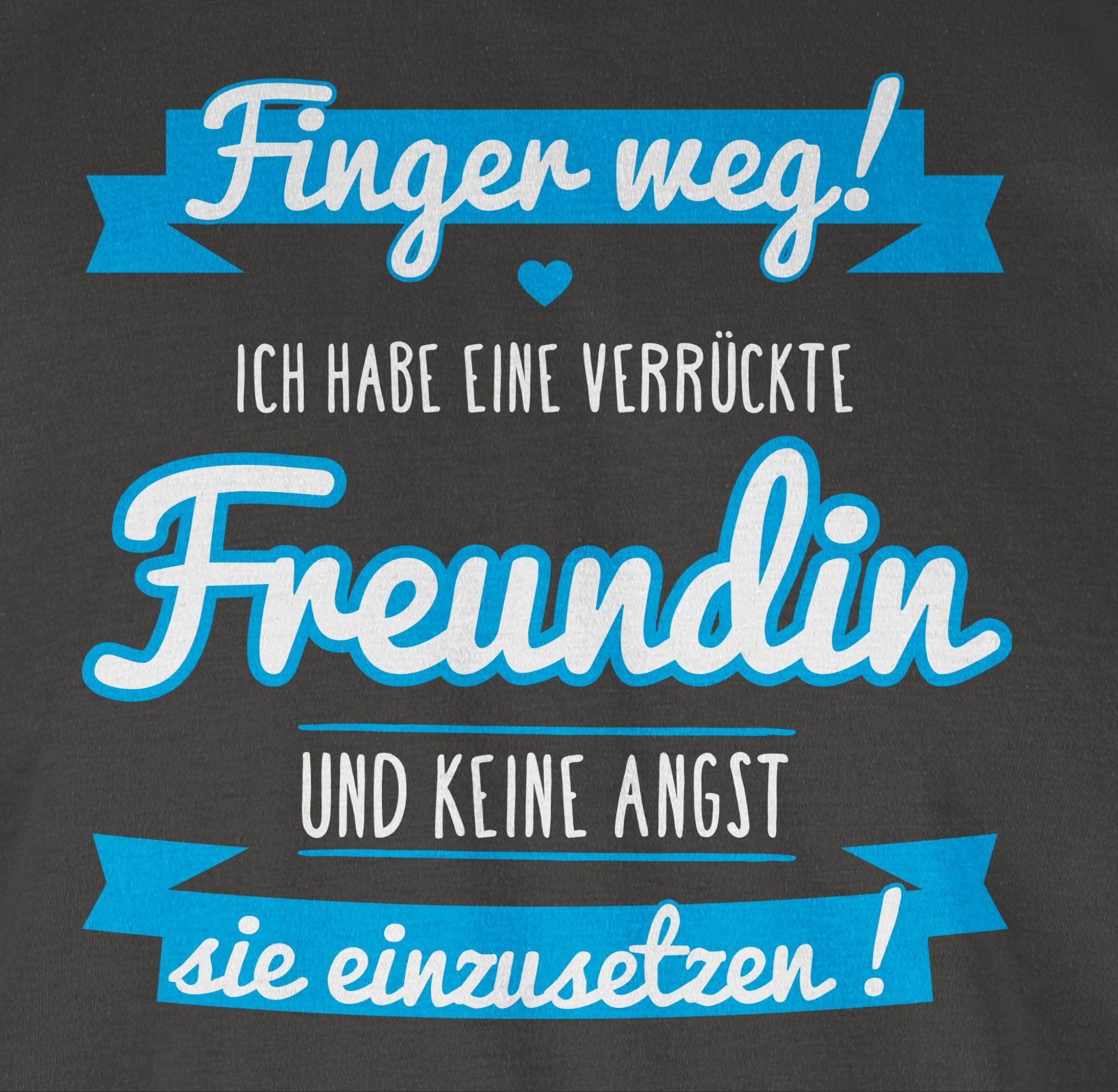 Shirtracer Pärchen Ich verrückte habe 03 T-Shirt Dunkelgrau blau Herren Freundin Partner-Look eine