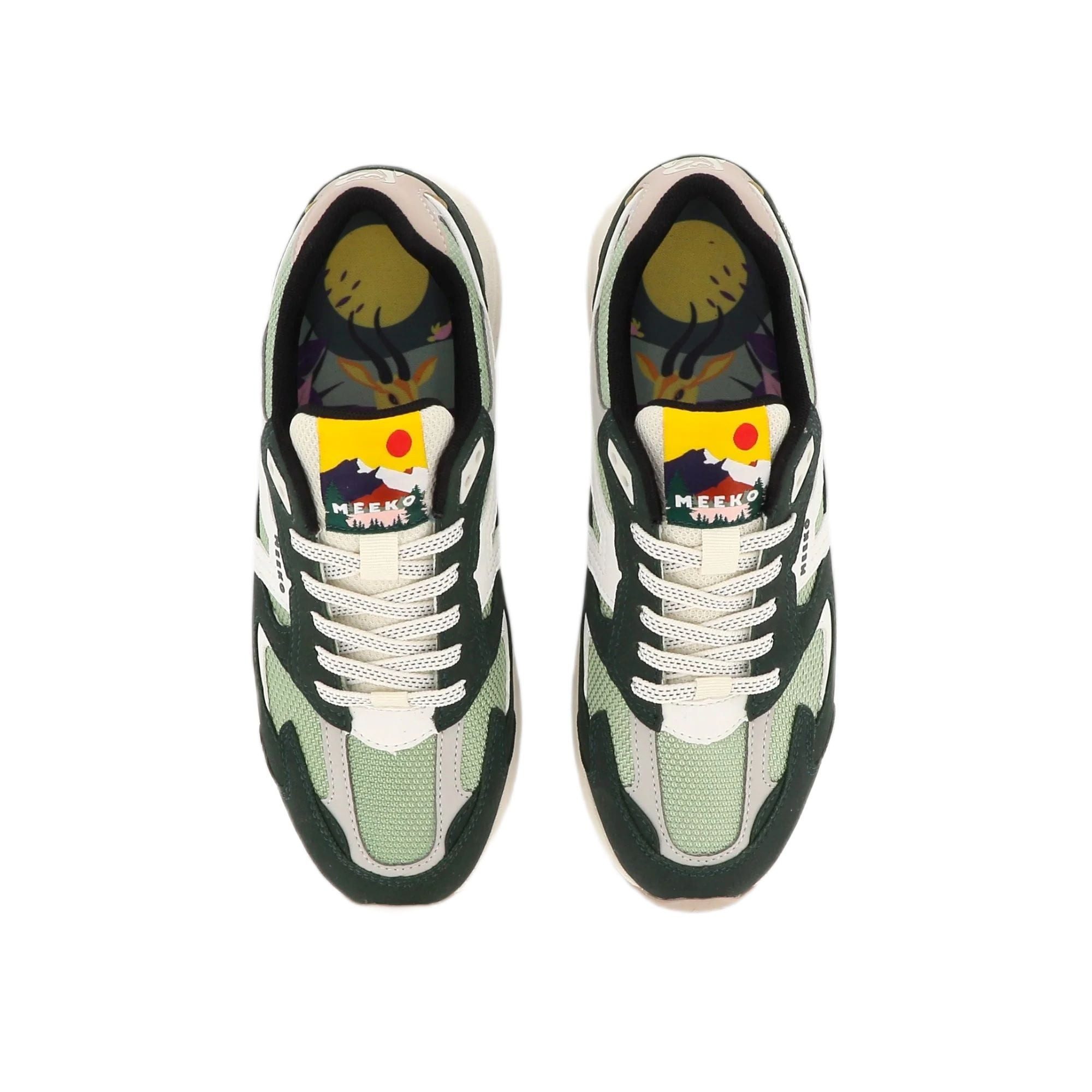 Meeko Capra Lychen (wasserdicht) grün/weiss/beige Herren Sneaker