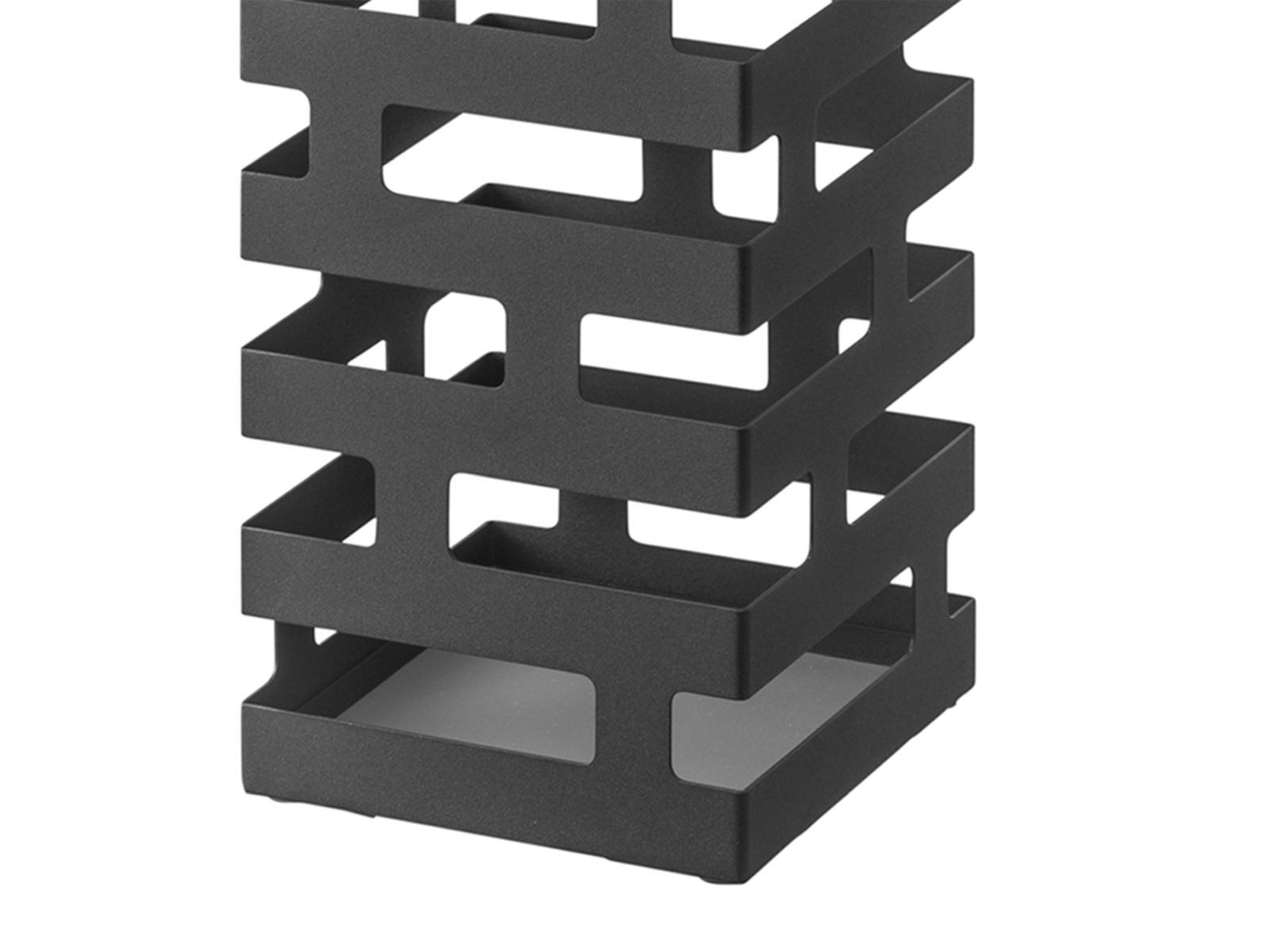 Yamazaki Schirmständer Brick, Schirmhalter, Regenschirmhalter, Metall schwarz, skandinavischer Stil