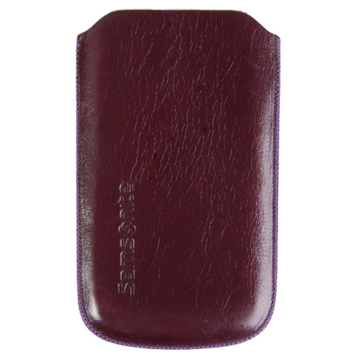 Samsonite Handyhülle Leder Universal Pouch Tasche Toledo Lila M, hochwertige Schutz-Hülle, Lift-Funktion, Etui für klassisches Handy