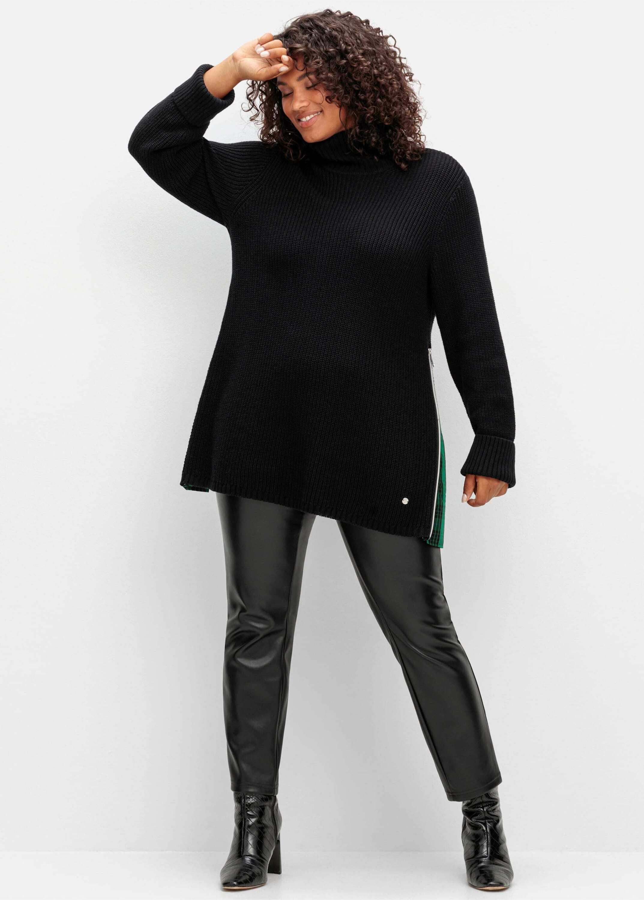 Sheego Jerseyhose Leggings dezent schimmernd, innen leicht angeraut günstig online kaufen