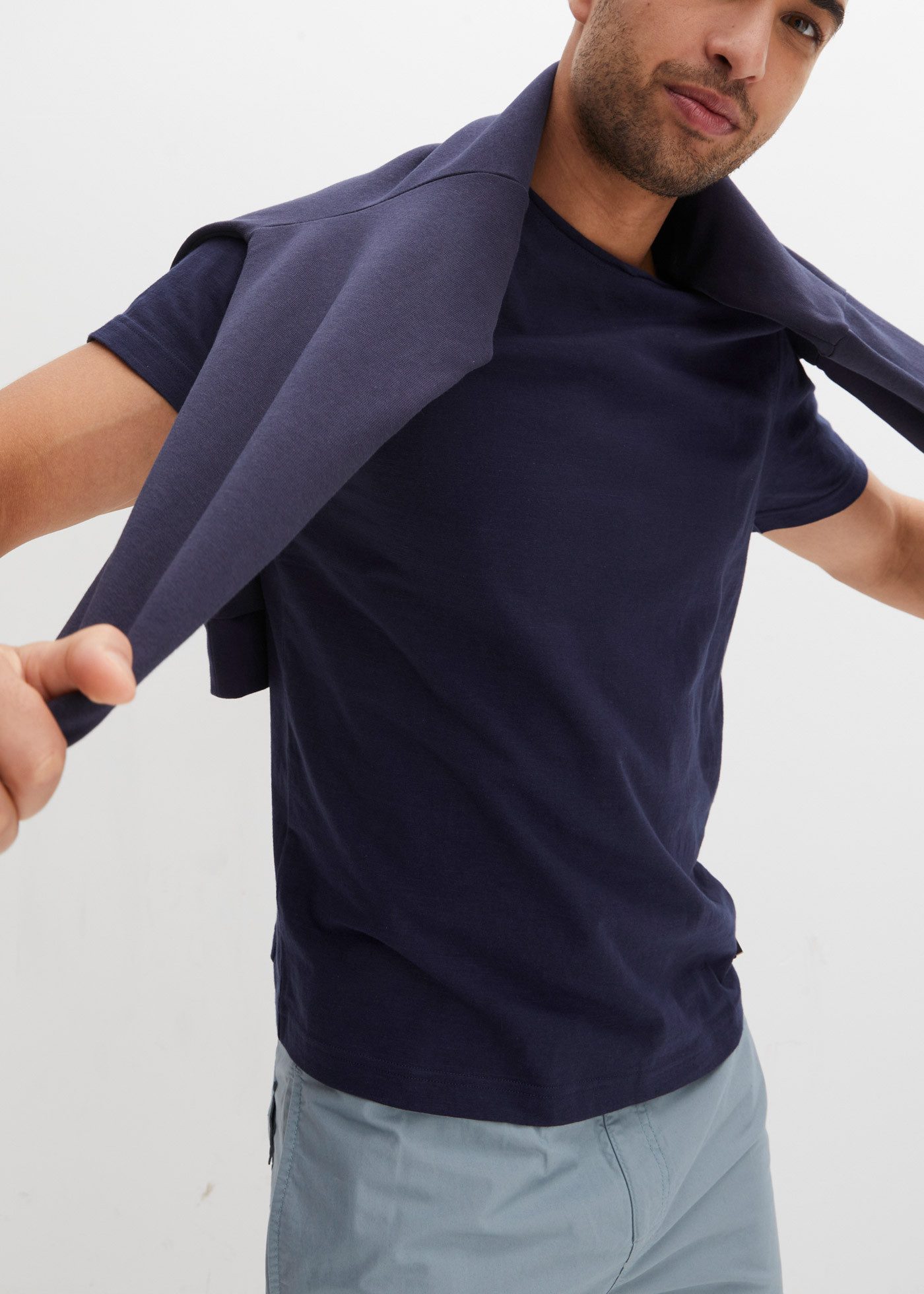 bonprix T-Shirt T-Shirt aus reiner Baumwolle günstig online kaufen