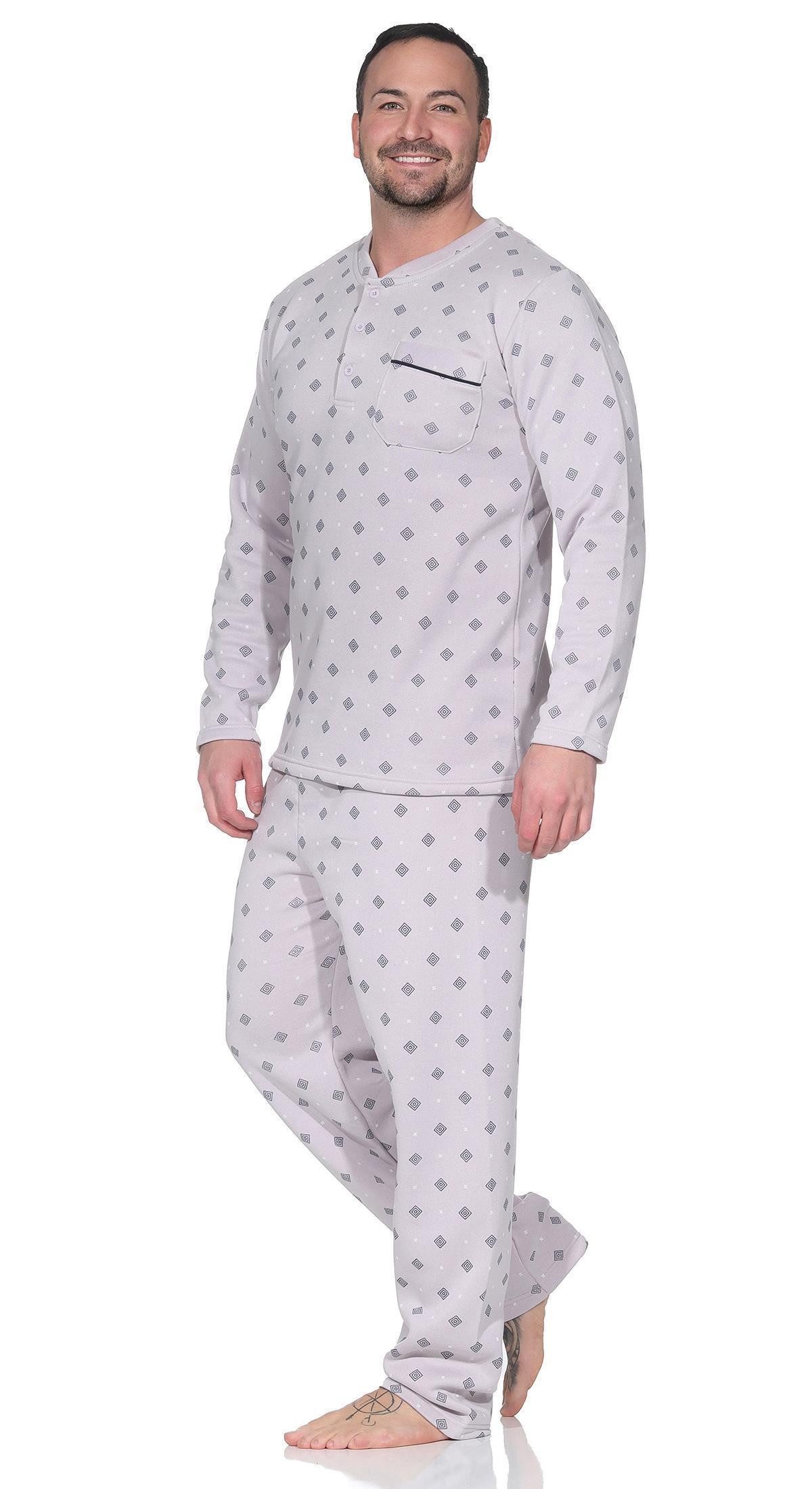 EloModa Pyjama Herren Thermo Pyjama lang zweiteiliger Schlafanzug, Gr. M L günstig online kaufen