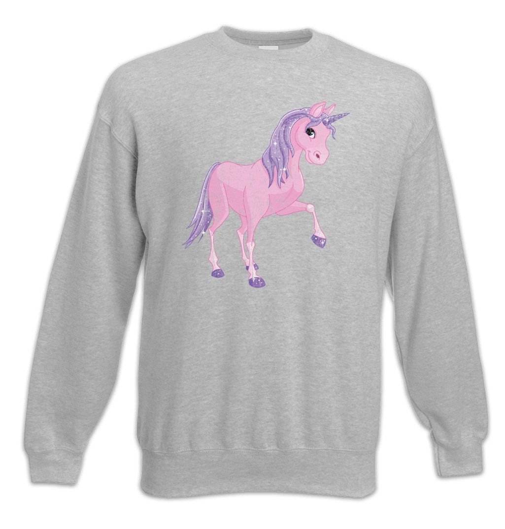 Sweatshirt Pink Unicorn Sweatshirt Einhorn Einhörner Toon Cartoon Comic Look