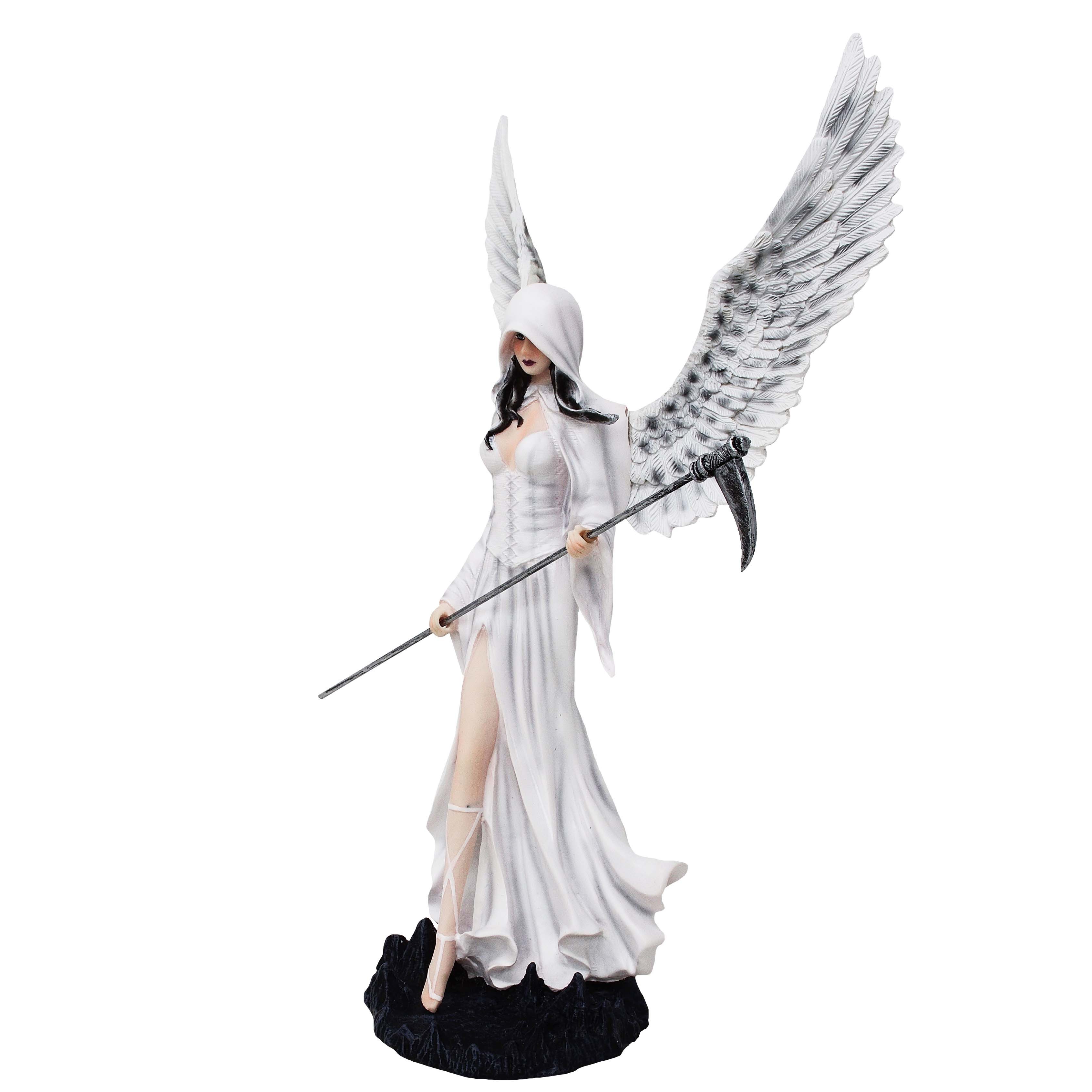 MystiCalls Dekofigur Dark Angel mit Sense - Figur Elfe Dekoration Gothic (1 St)