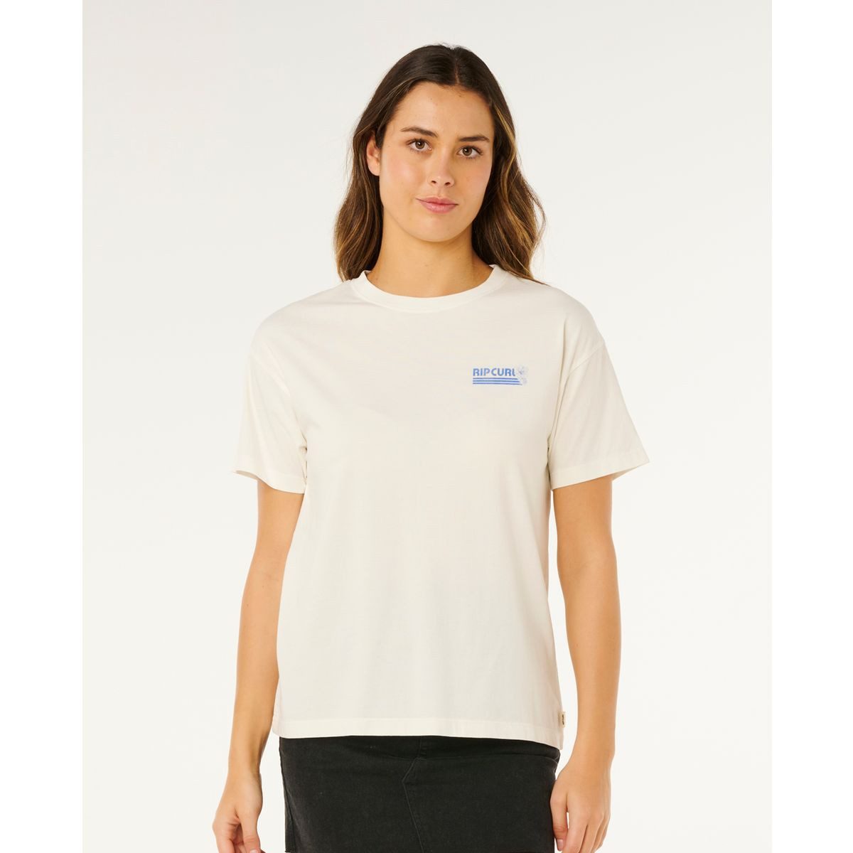 Rip Curl Kurzarmshirt Ocean Break Relaxed Tee Entspanntes T-Shirt mit Stonewash-Verarbeitung und Surf-Prints für