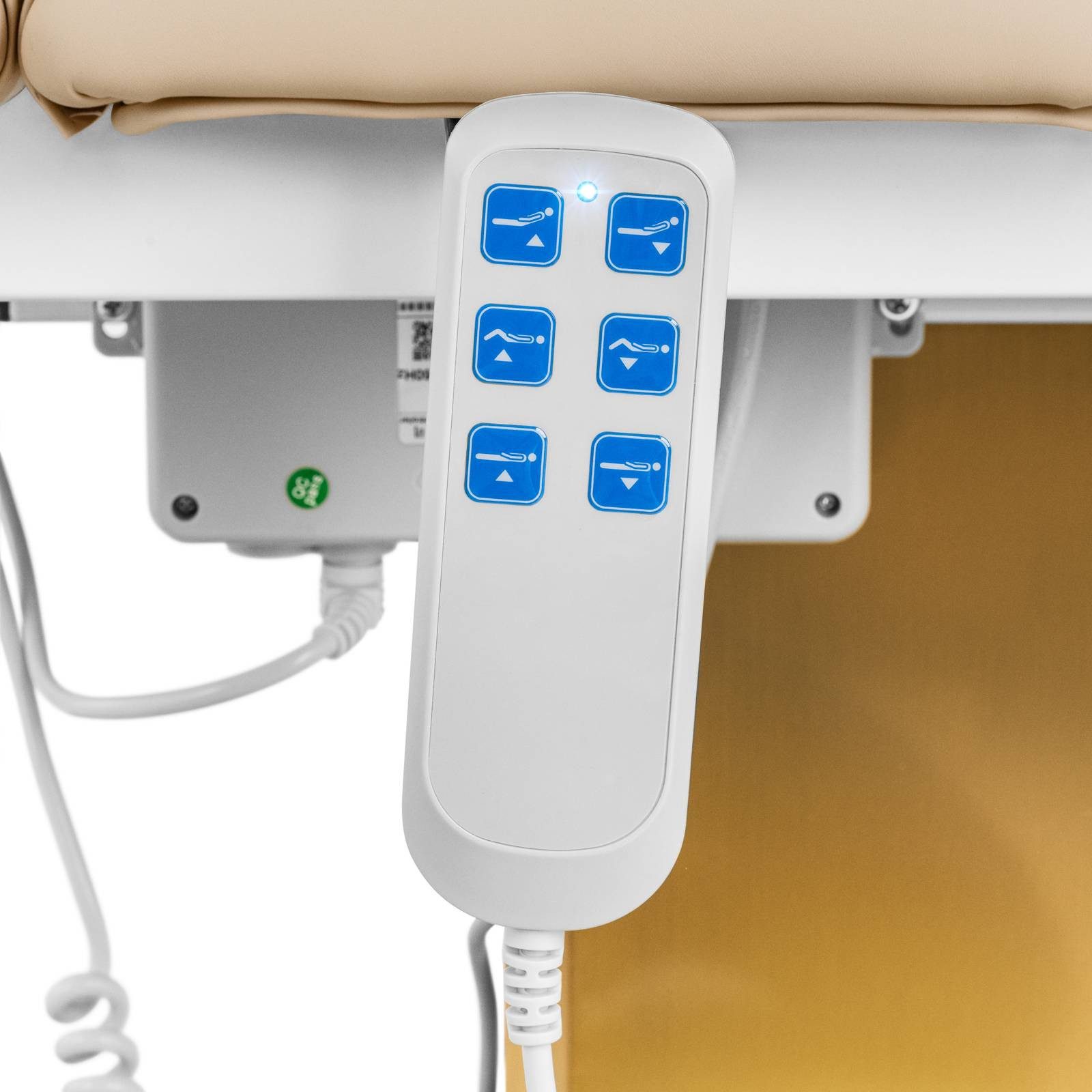 Physa Massageliege Elektrische Kosmetikliege 200 kg Beige/Golden Behandlungsliege, Beige, Golden