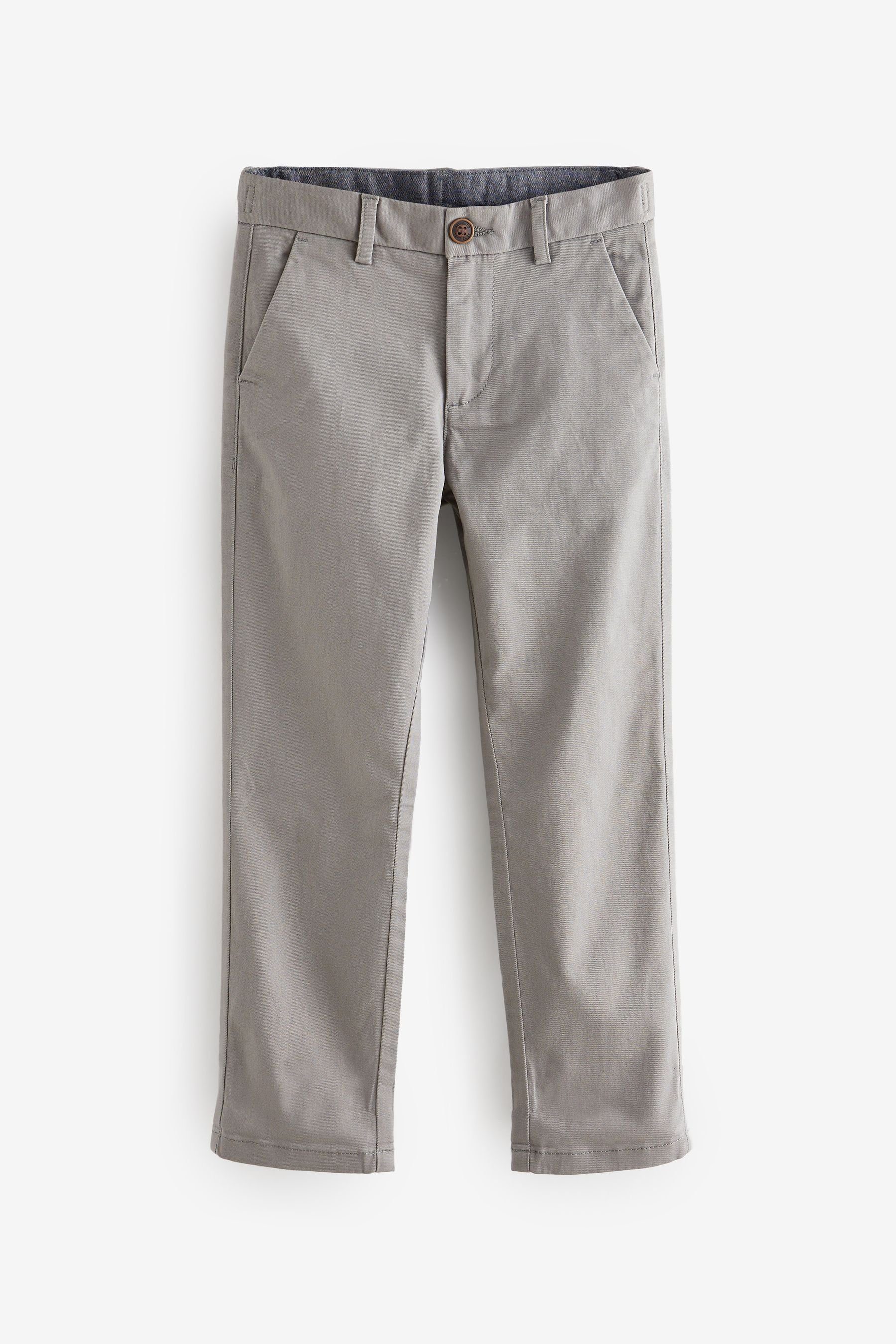 (1-tlg) Next Stretch Grey Chinohose mit Light Chinohose