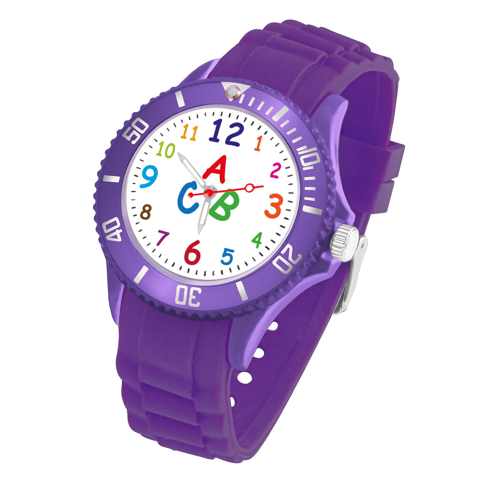 Quarzuhr Kinder Armbanduhr Silikon Lernuhr Zahlen Uhr Bunt