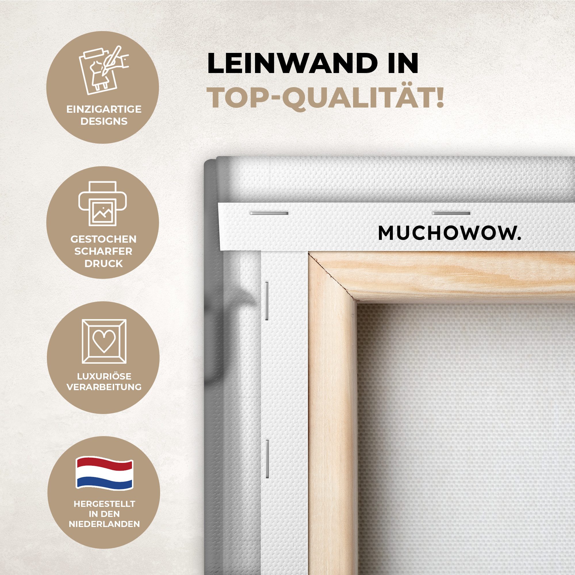 OneMillionCanvasses® Leinwandbild Schottischer Hochländer - Tier - Zeitung günstig online kaufen