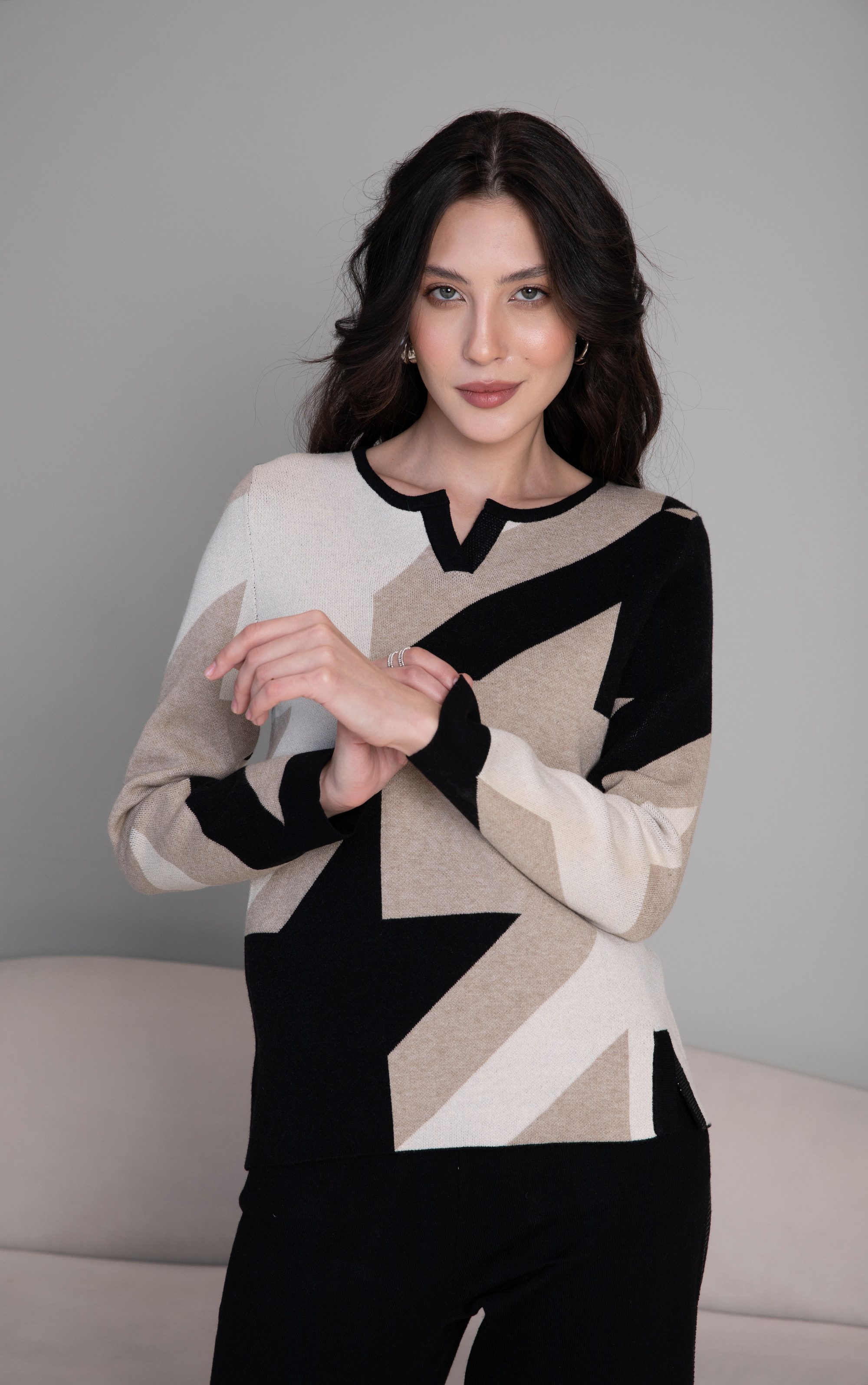 Passioni Strickpullover in Kamel, Taupe und günstig online kaufen