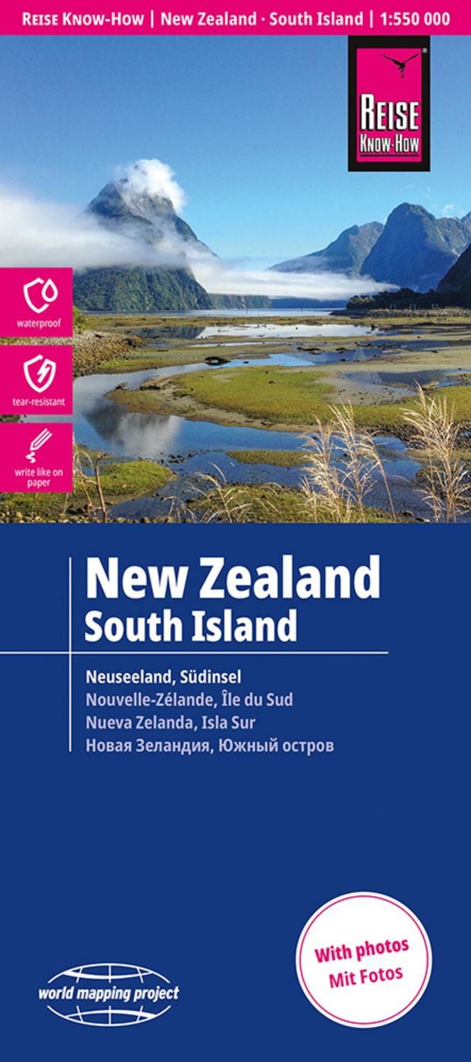 Reise Know-How Landkarte Neuseeland, Südinsel, New Zealand South Isla / diverse