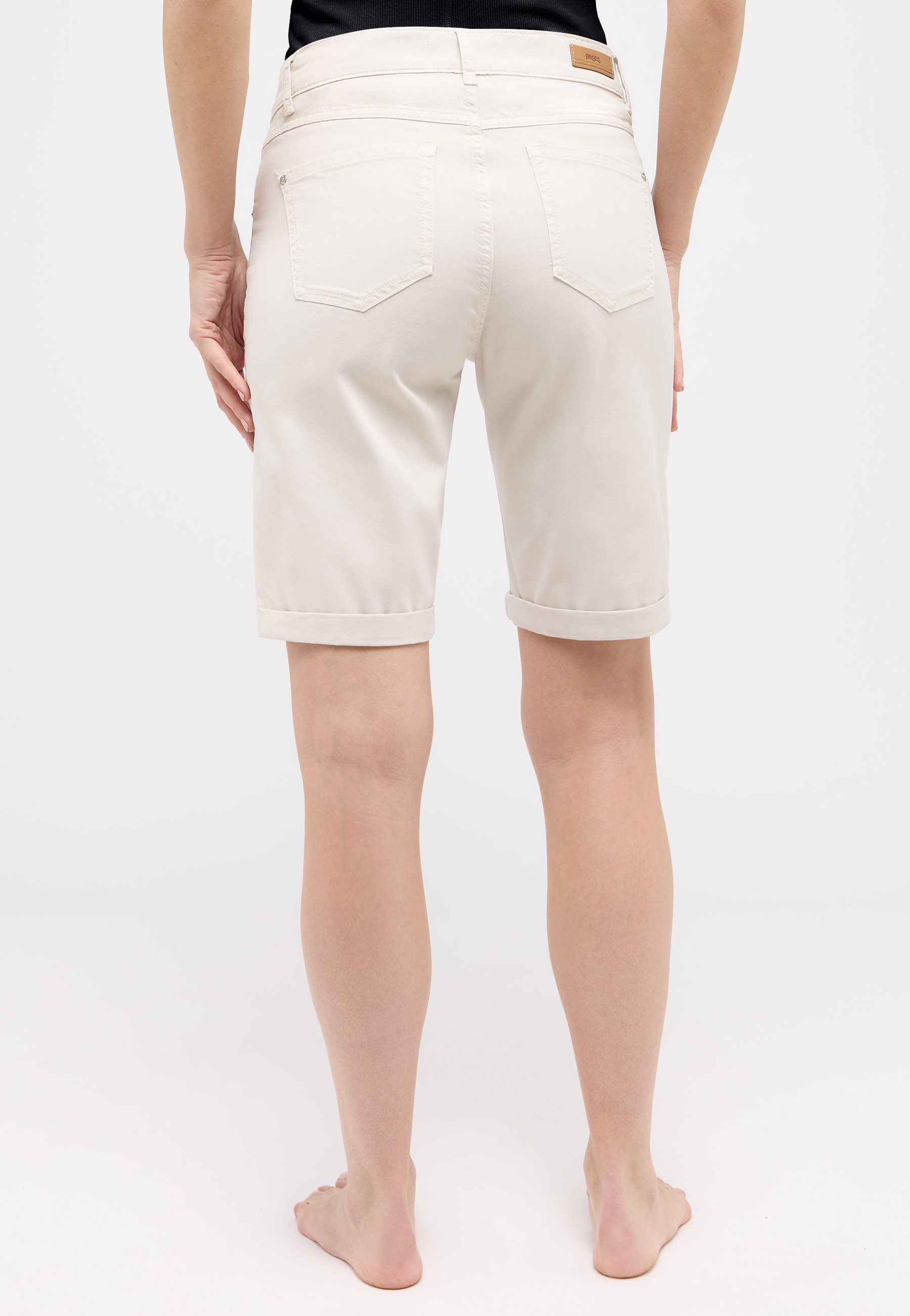 ANGELS Bermudas BERMUDA TURN UP mit Umschlagsaum, Stretch, Straight-Fit