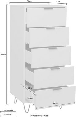 Mäusbacher Kommode Bonnie, Breite 51 cm mit Drahtgestell