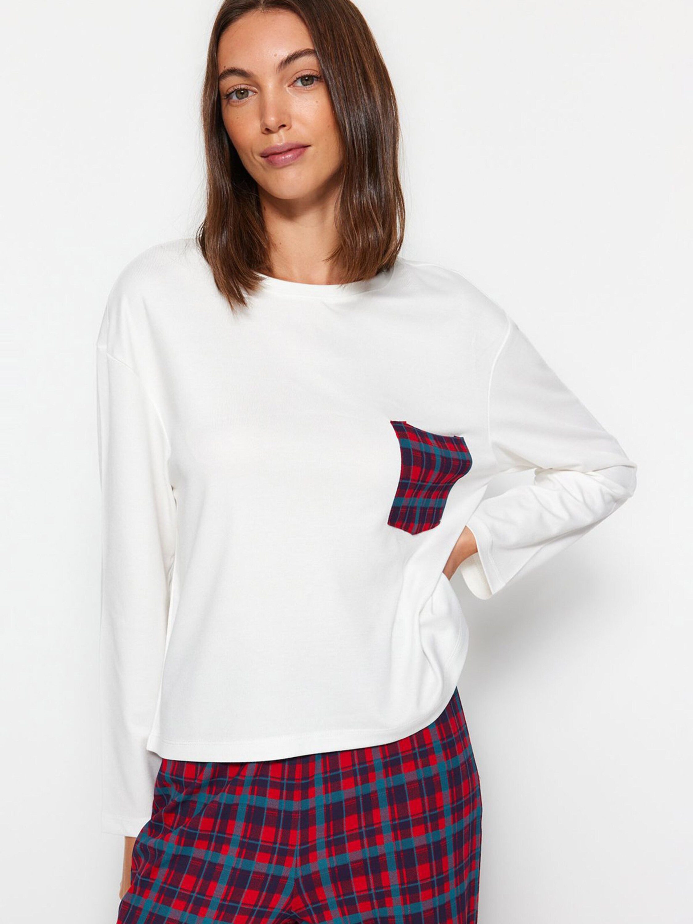 Trendyol Schlafanzug (1 tlg) Drapiert/gerafft