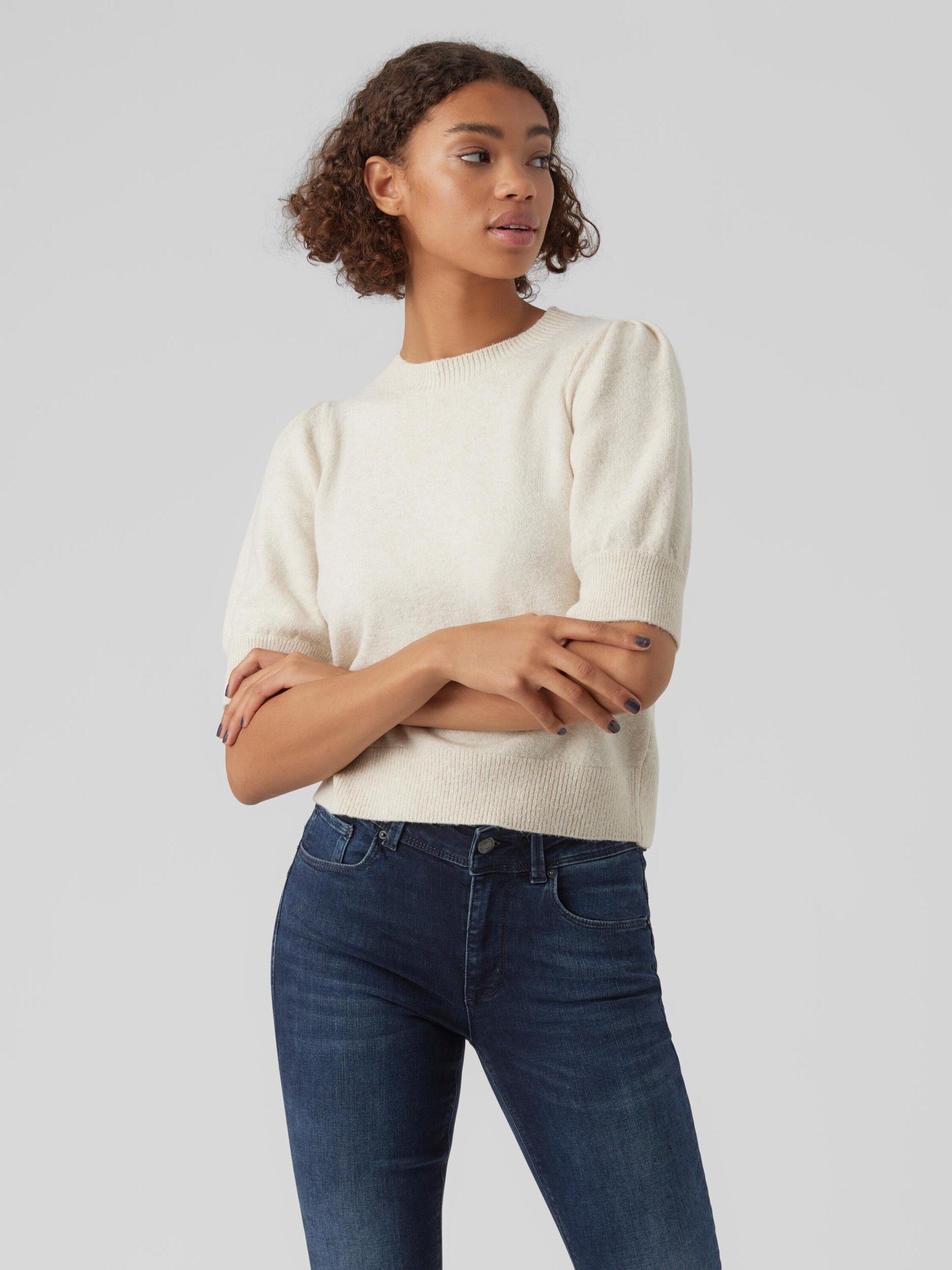 Vero Moda Strickpullover VMDoffy (1-tlg) Drapiert/gerafft günstig online kaufen
