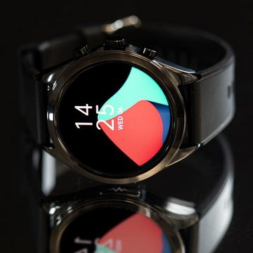 Königsthal E3 (2024) Smartwatch (1,39 Zoll), inkl. Schnell-Ladekabel, Gesundheitsuhr mit OSRAM Sensoren, EKG, HRV, Schlafapnoe, Blutdruck