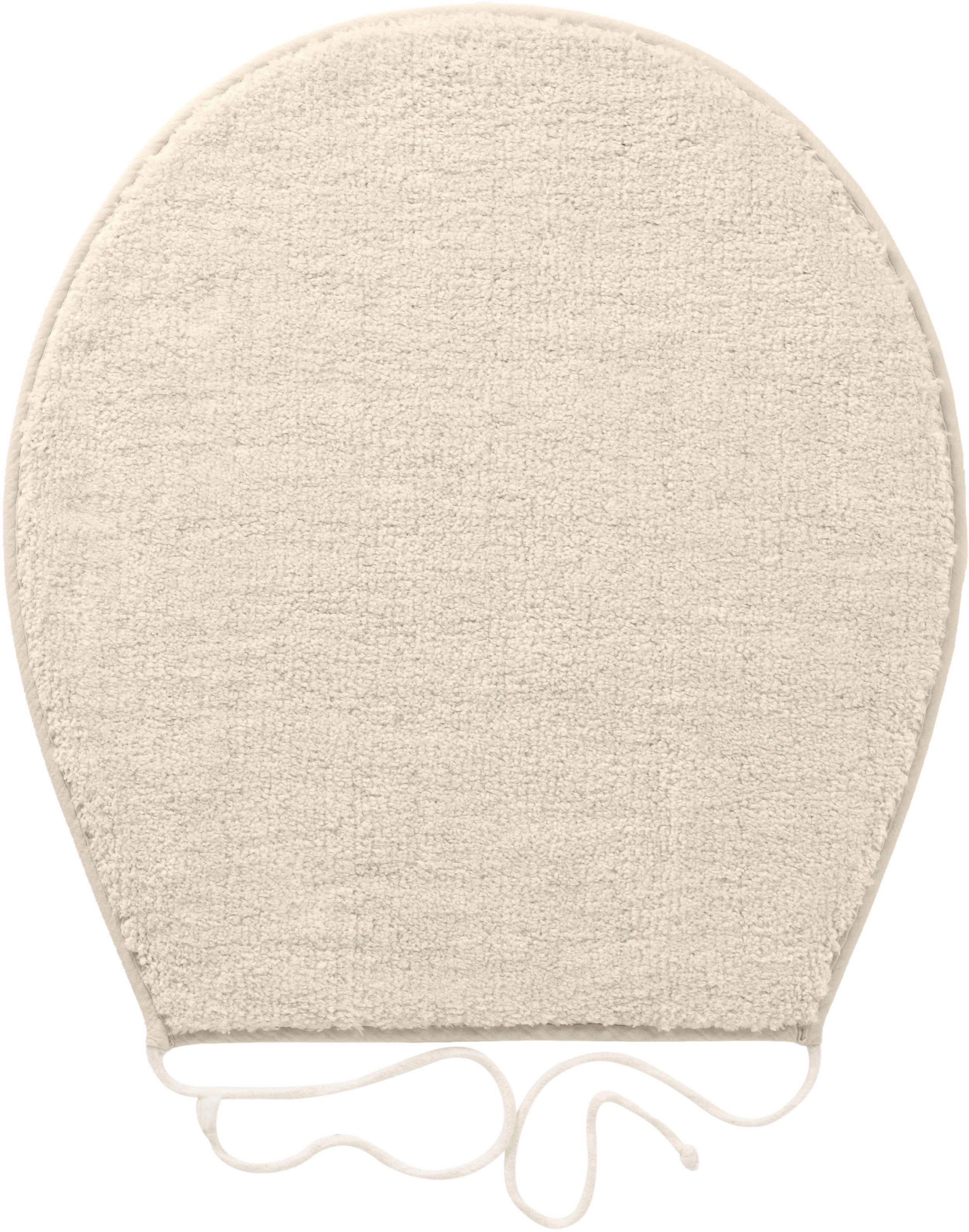 OTTO home Badematte Vanessa, Badvorleger, Badezimmer Teppich, Höhe 10 mm, rutschhemmend beschichtet, schnell trocknend, strapazierfähig, fußbodenheizungsgeeignet, Polyester, rechteckig, 3-tlg. Hänge-WC Set, Badteppich, weiche Haptik, unifarben