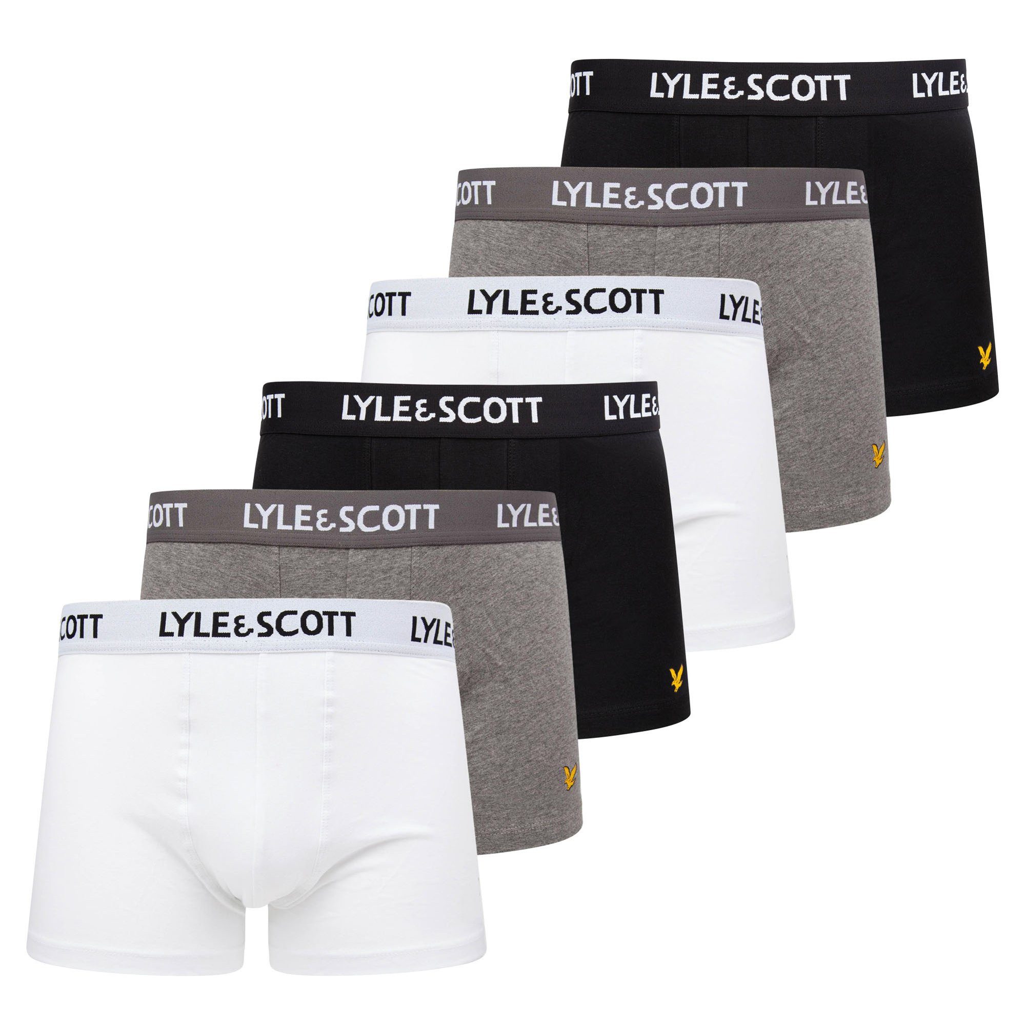 Lyle & Scott Boxer Herren Boxershort 6er Pack Baumwolle Barclay 6P (Packung, 6er Pack)