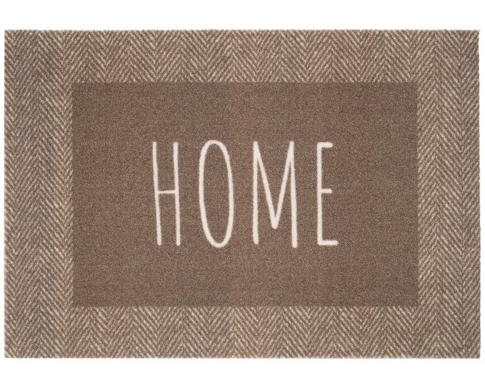 Fußmatte Fußmatte DECOR HOME Rahmen braun gedruckter Rand 40x60 cm,  matches21 HOME & HOBBY, rechteckig, Höhe: 6 mm