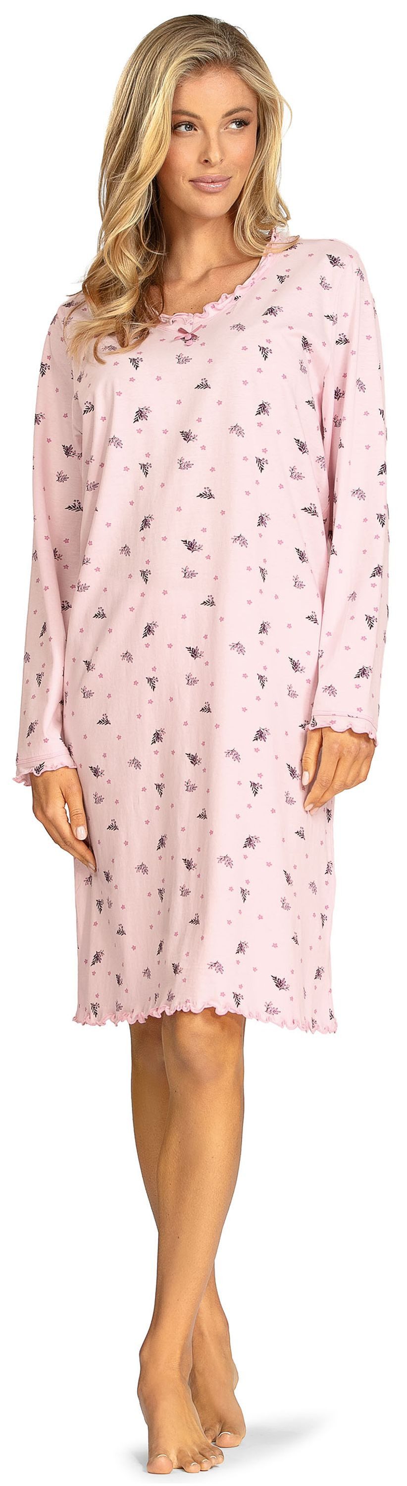 comtessa Nachthemd Mellow Luxe (Set, 1-tlg., 1-teilig) Damen Sleepshirt ca.100cm Schlafshirt Baumwolle große Größen