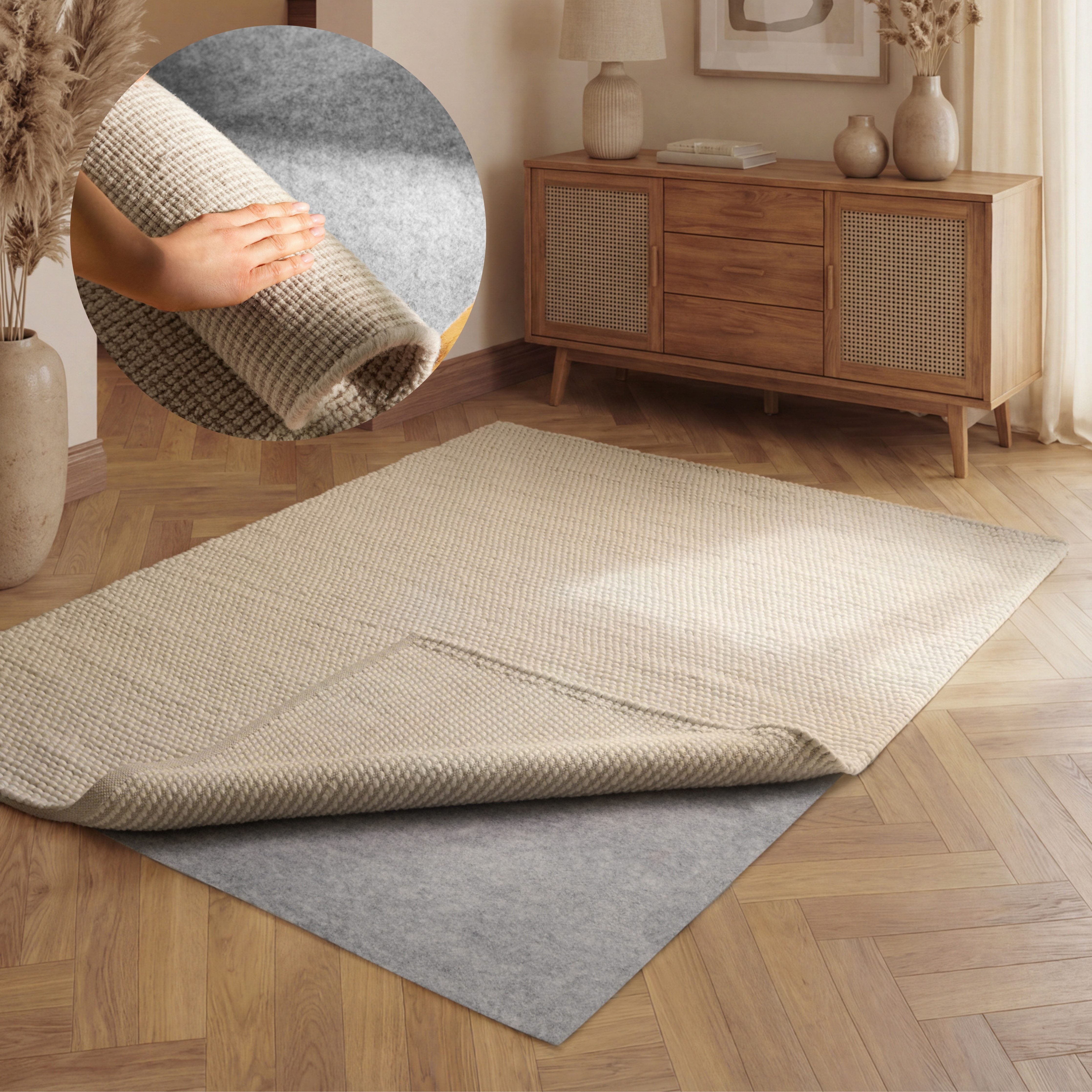 vikosa Teppichunterlage Prove, (1-St), Rutschfest, Anti-Slip-Matte, Teppichstop, Antirutsch, Zuschneidbar