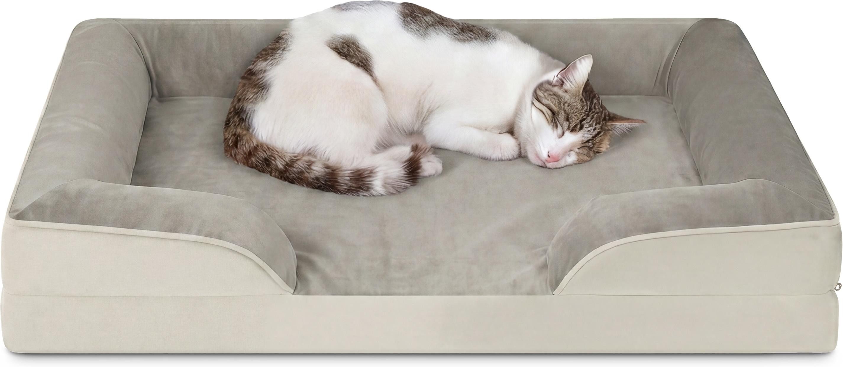 Aspero Tierbett Katzenbett Kotka, 100 % Polyester, Kuschelbett für Katzen mit abnehmbarem Bezug