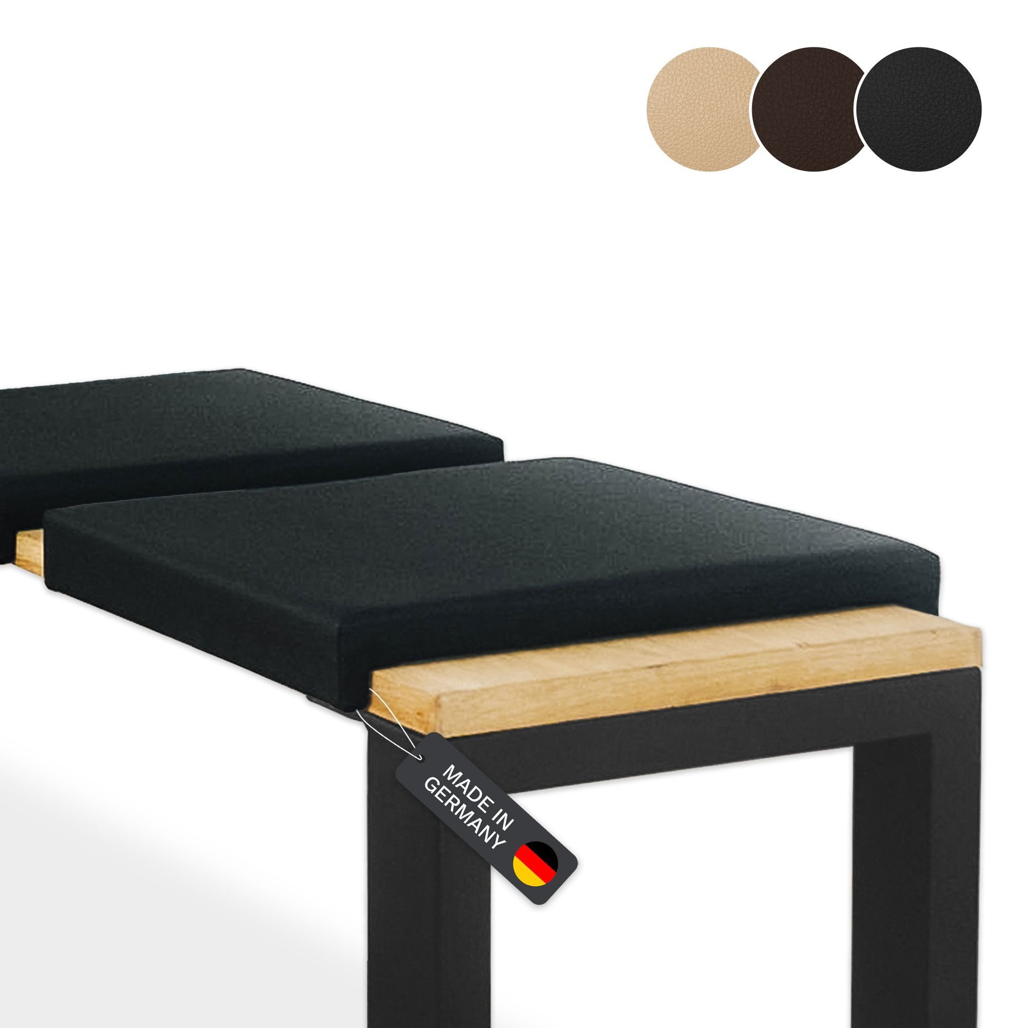 Lycce Bankauflage Bankkissen Klemmkissen Sitzkissen mit 2 Leisten, 40cm Klemmtiefe, (1 St), verrutscht nicht, mit Klemmfunktion, versch. Farben