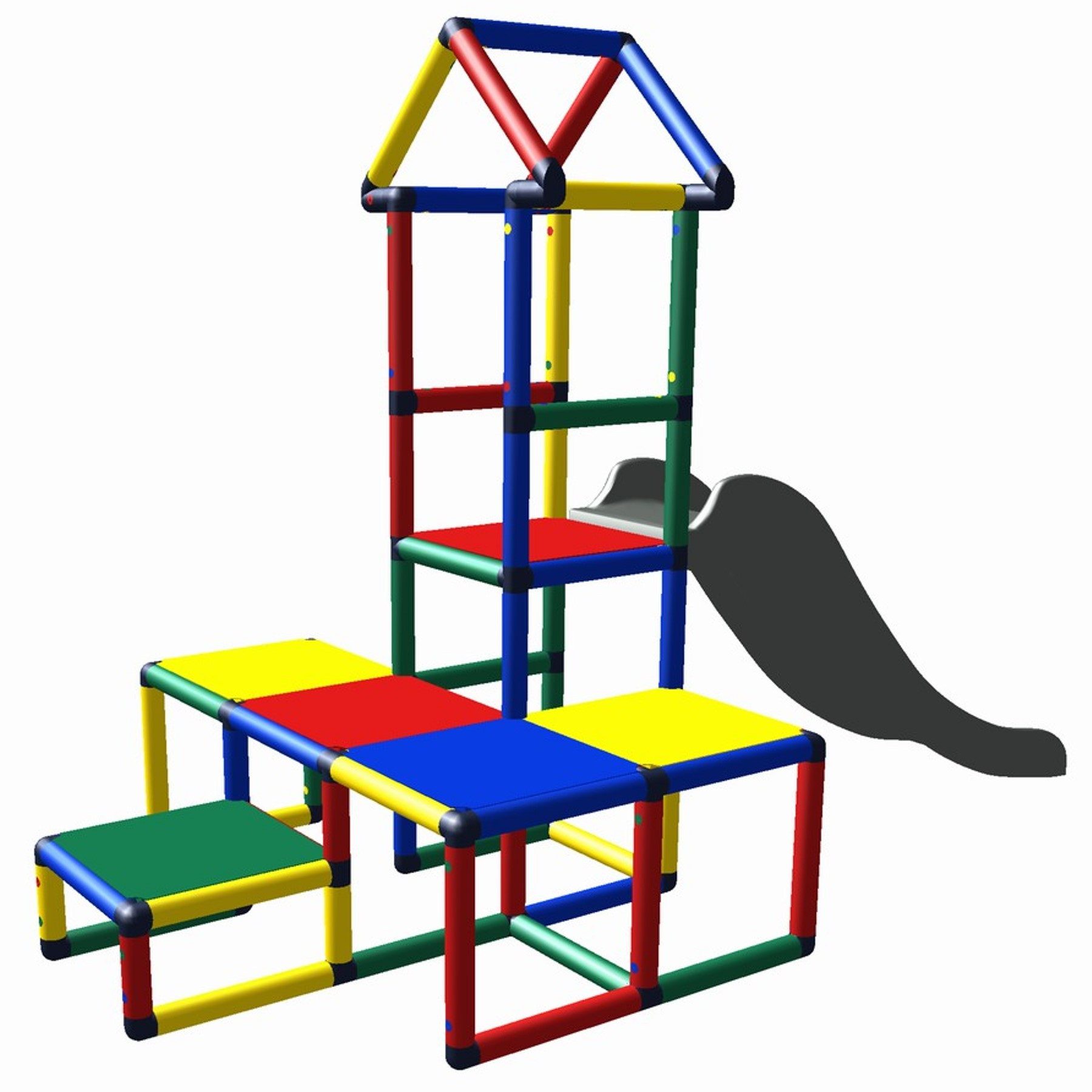 move and stic Ali Rutschenturm bunt Konstruktions-Spielset, In- und Outdoor