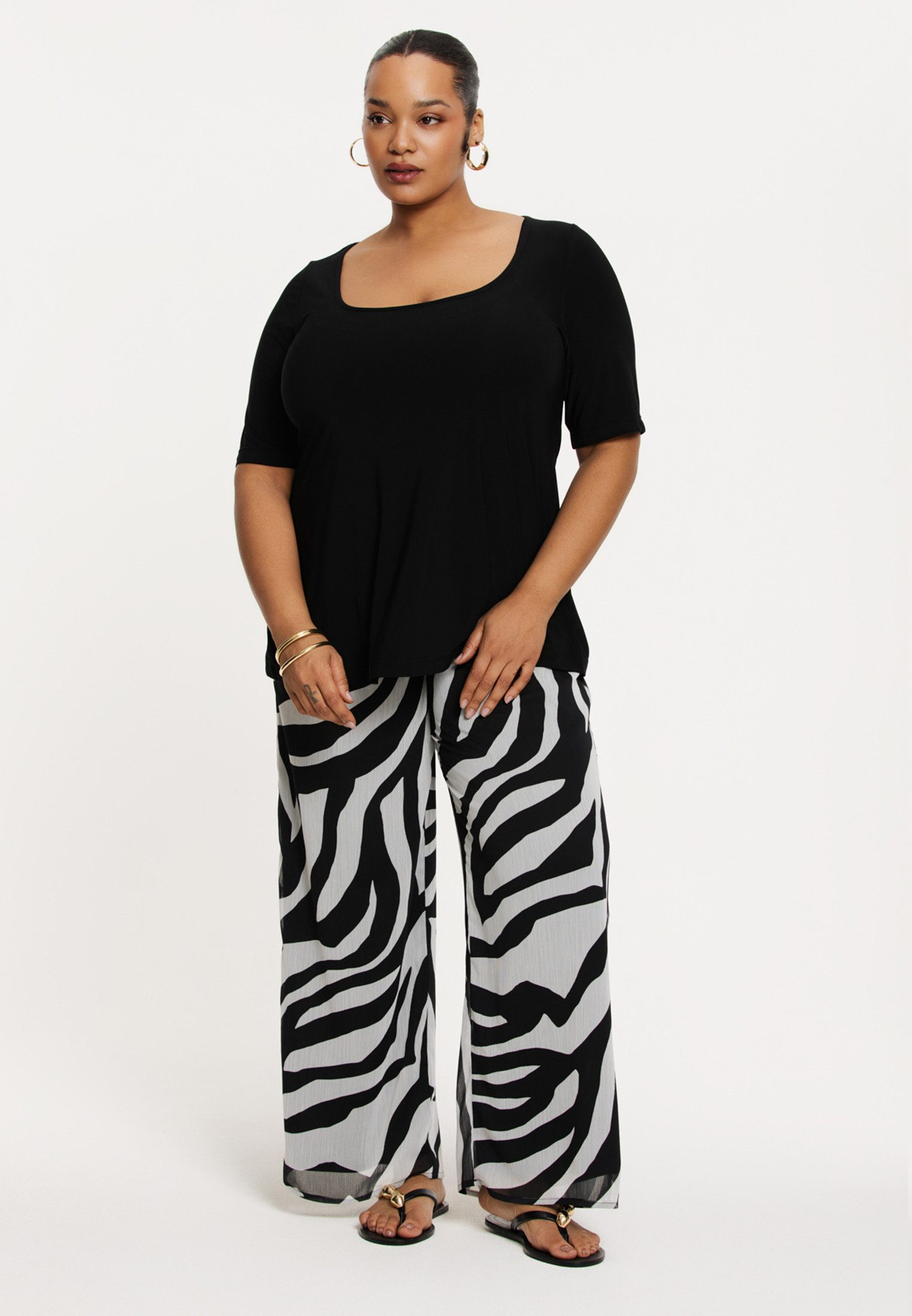 YOEK Bootcuthose Damen Hose mit Druck günstig online kaufen