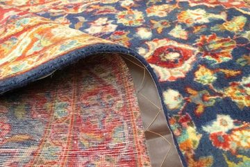 Wollteppich Keshan Teppich handgeknüpft blau, morgenland, rechteckig, Höhe: 8 mm
