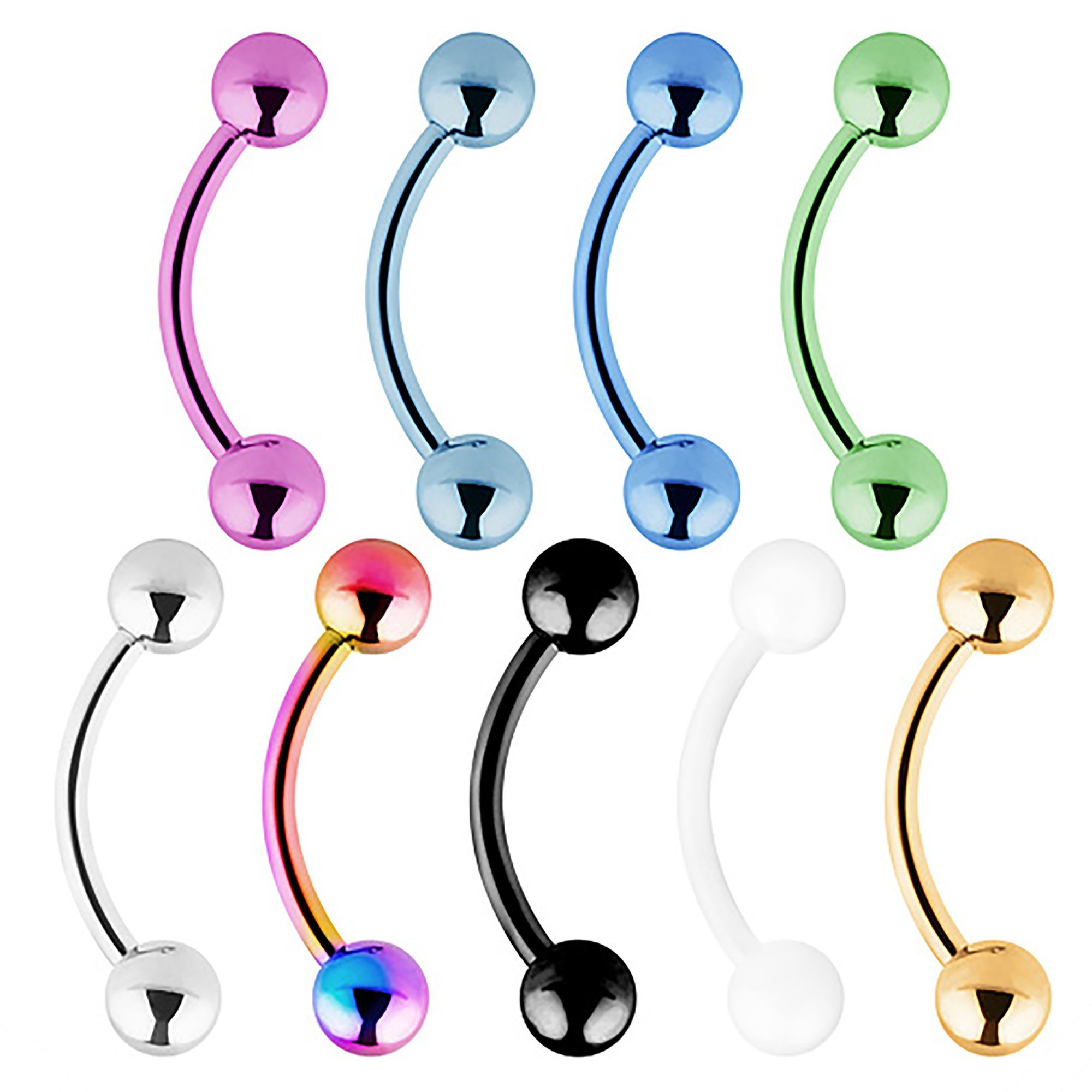 Taffstyle Augenbrauenpiercing Augenbrauenpiercing Piercing Banane Gold 1,2m günstig online kaufen