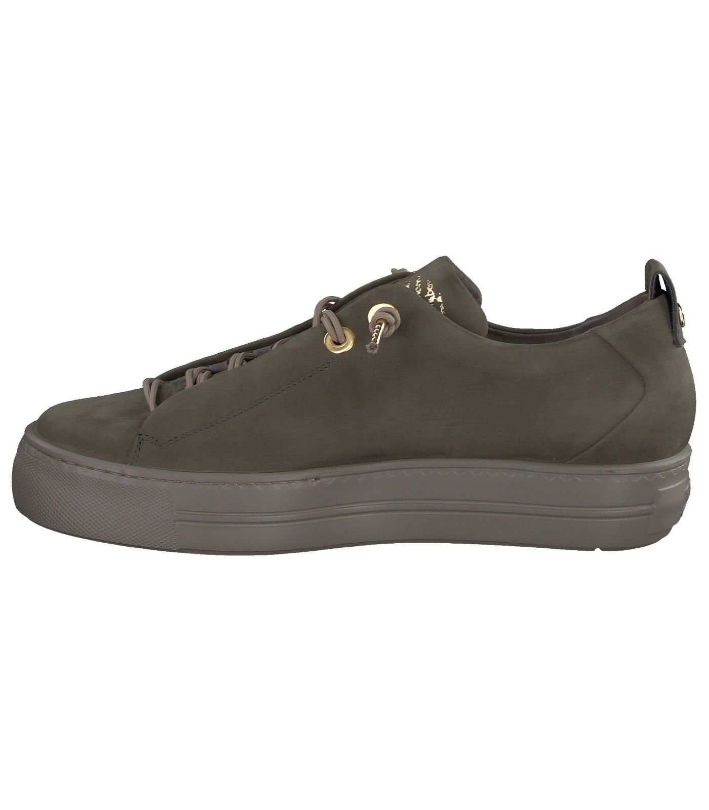 Nubukleder Paul Oliv Sneaker Green Plateausneaker