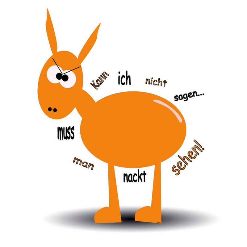atFoliX Wandtattoo Wandtattoo Orange Donkey
