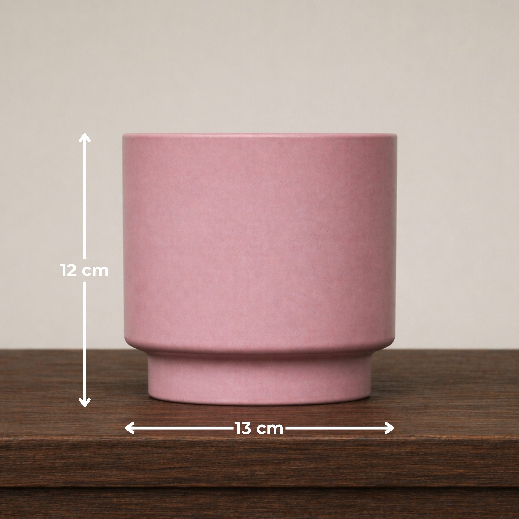 matches21 HOME & HOBBY Blumentopf Übertöpfe in Ø 13 cm, Blumentöpfe in Altrosa im 2er Set (2 St), Blumenübertöpfe aus Keramik für Zimmerpflanzen – Bild 2 von 5