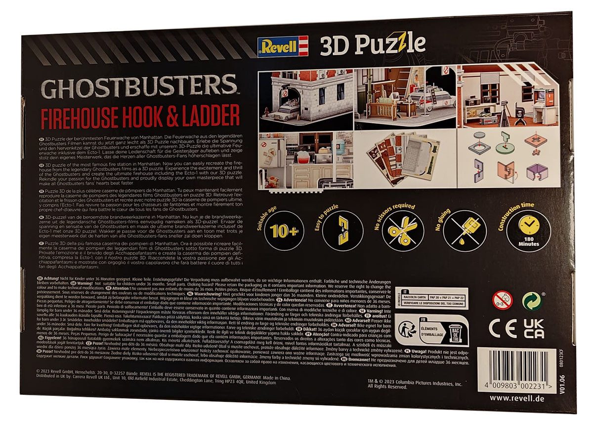 Revell® 3D-Puzzle Revell Ghostbusters Firehouse 3D Puzzle-Set 130 Teile Gebäude, Puzzleteile