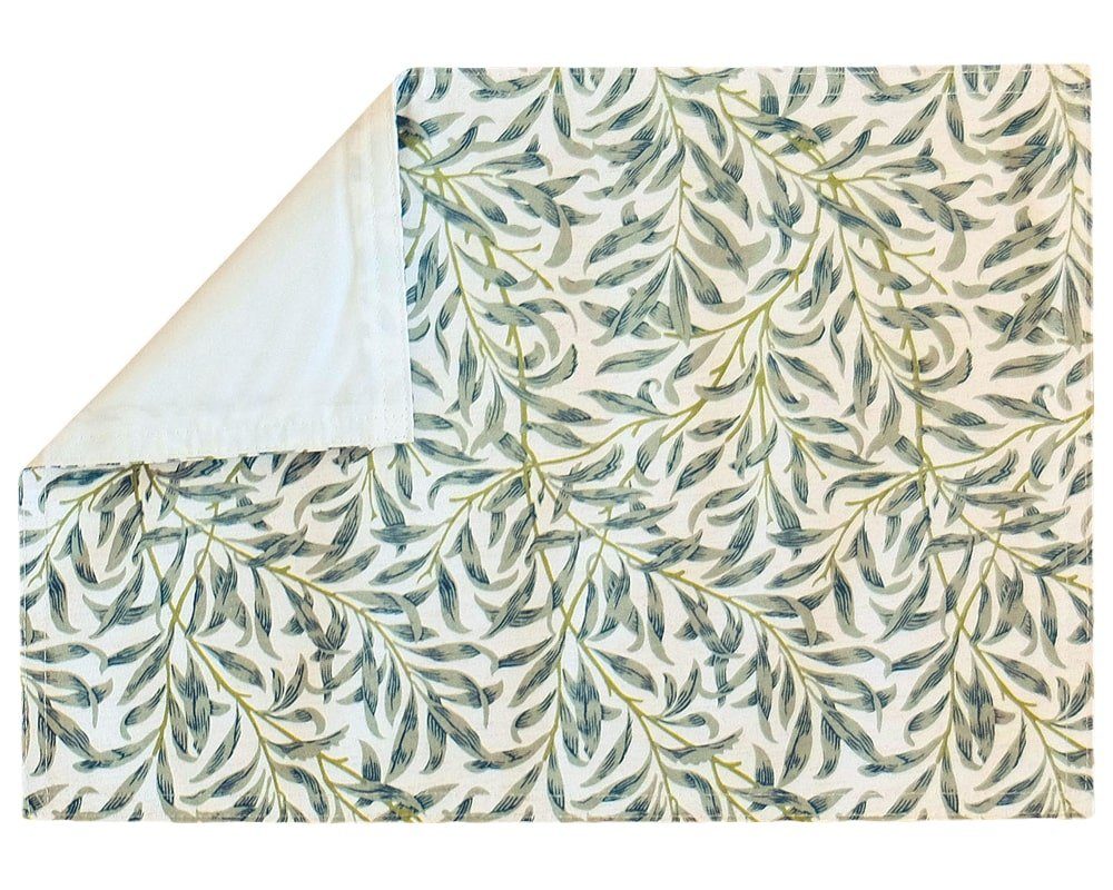 Platzset, Tischset Olivenblätter mediterran doppelt genäht 35x50 cm, matches21 HOME & HOBBY, (1-St)