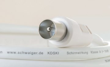 Schwaiger KDSKI100 532 TV-Kabel, IEC Stecker, (1000 cm), 3-fach geschirmt