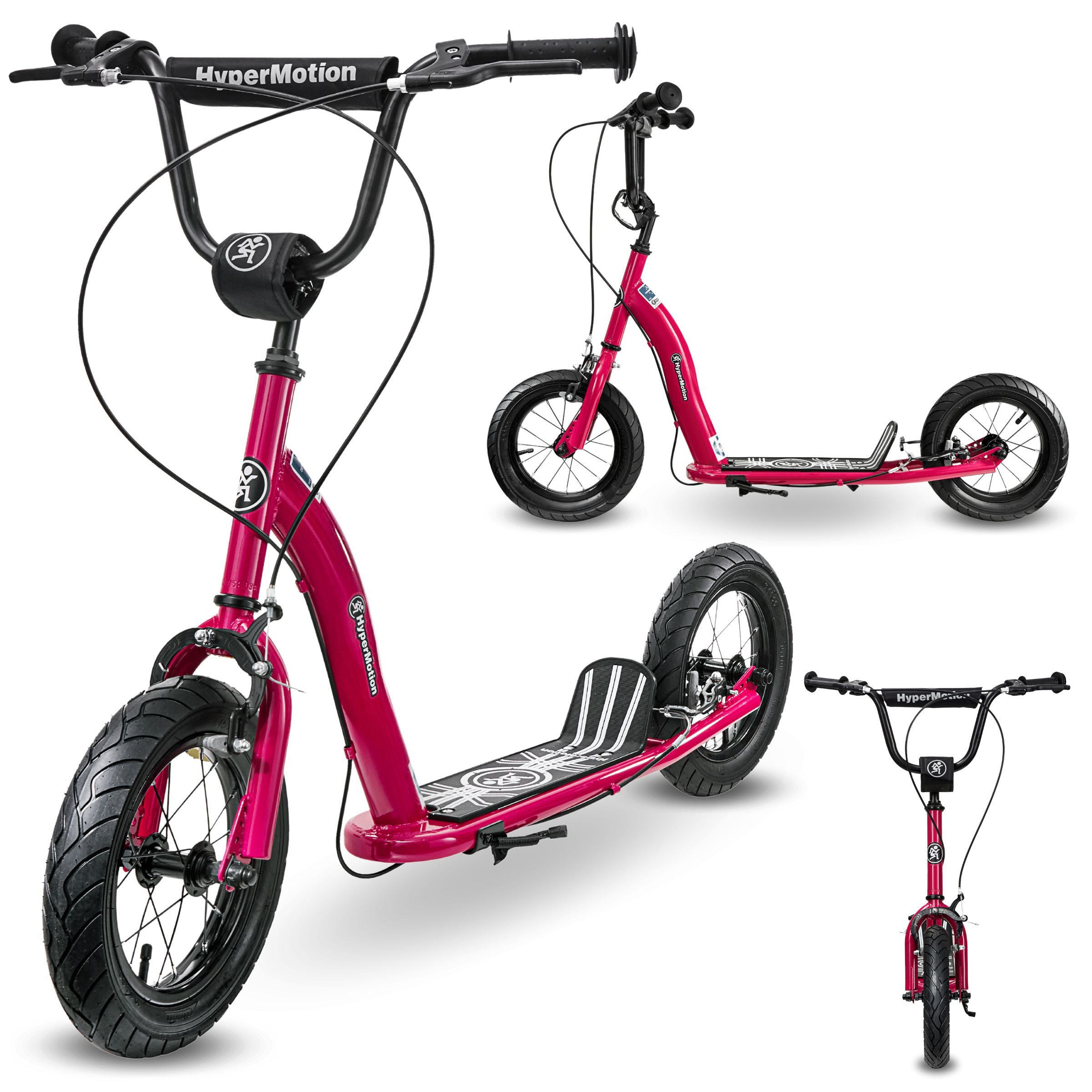 Scooter HyperMotion Kinderroller 12 Zoll Luftreifen höhenverstellbar